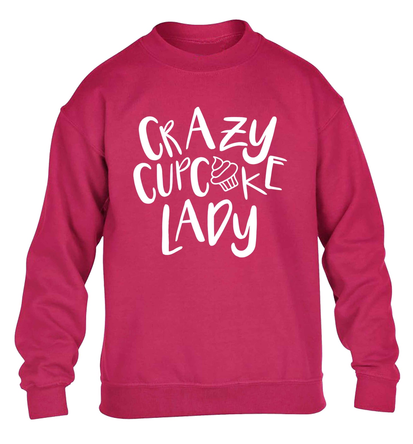 Crazy cupcake lady children's pink sweater 12-13 Years