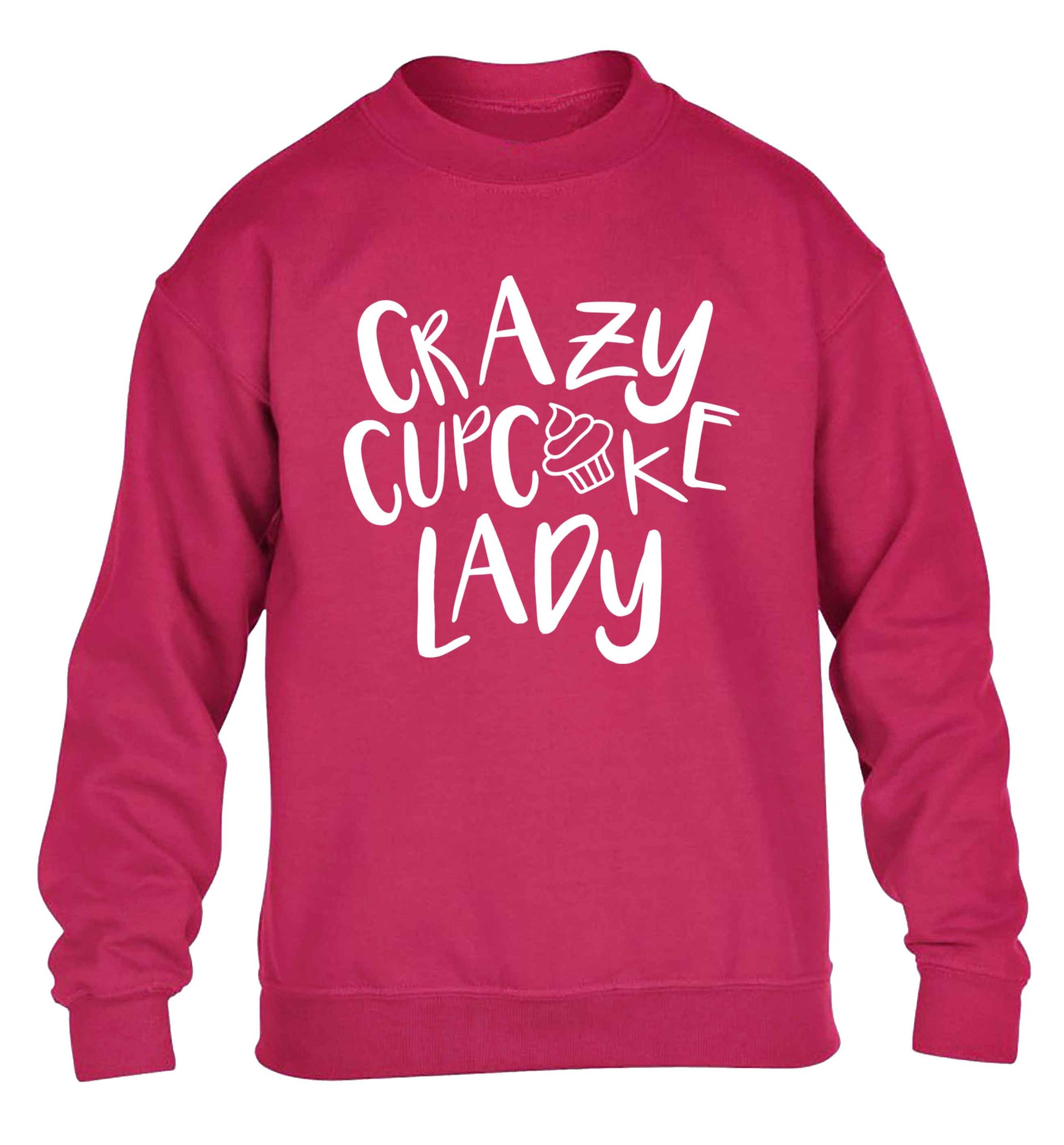 Crazy cupcake lady children's pink sweater 12-13 Years