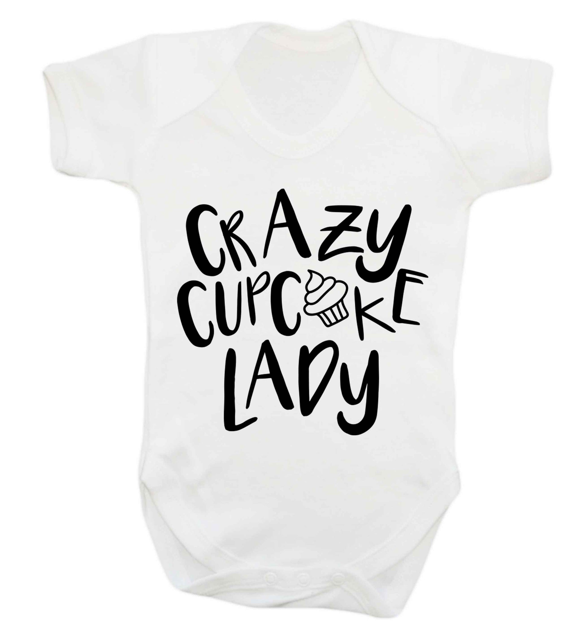 Crazy cupcake lady Baby Vest white 18-24 months
