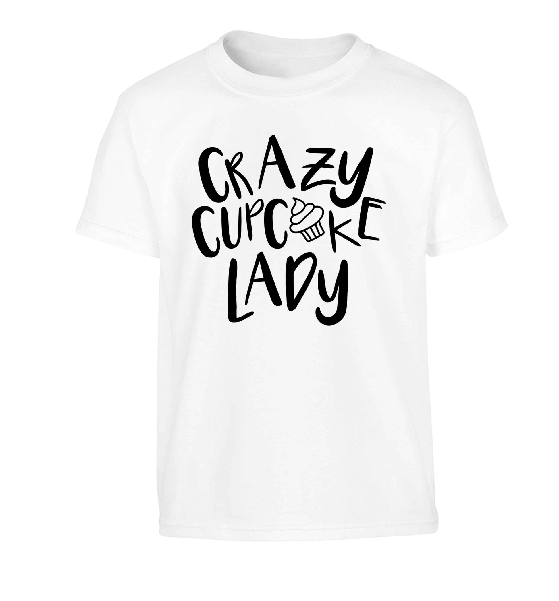 Crazy cupcake lady Children's white Tshirt 12-13 Years