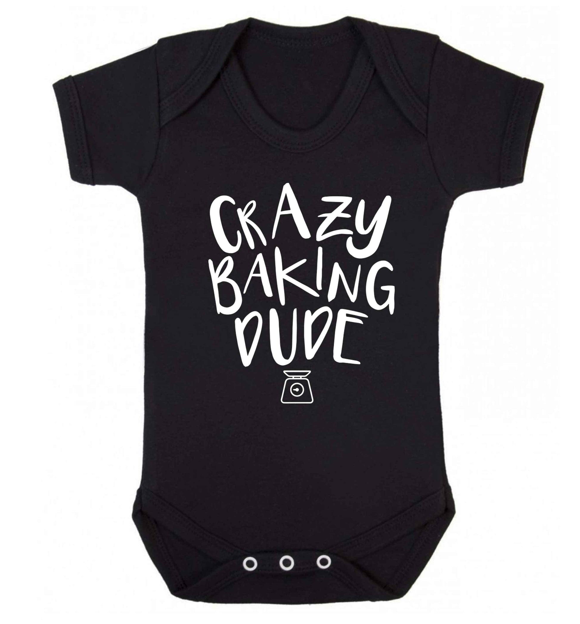 Crazy baking dude Baby Vest black 18-24 months