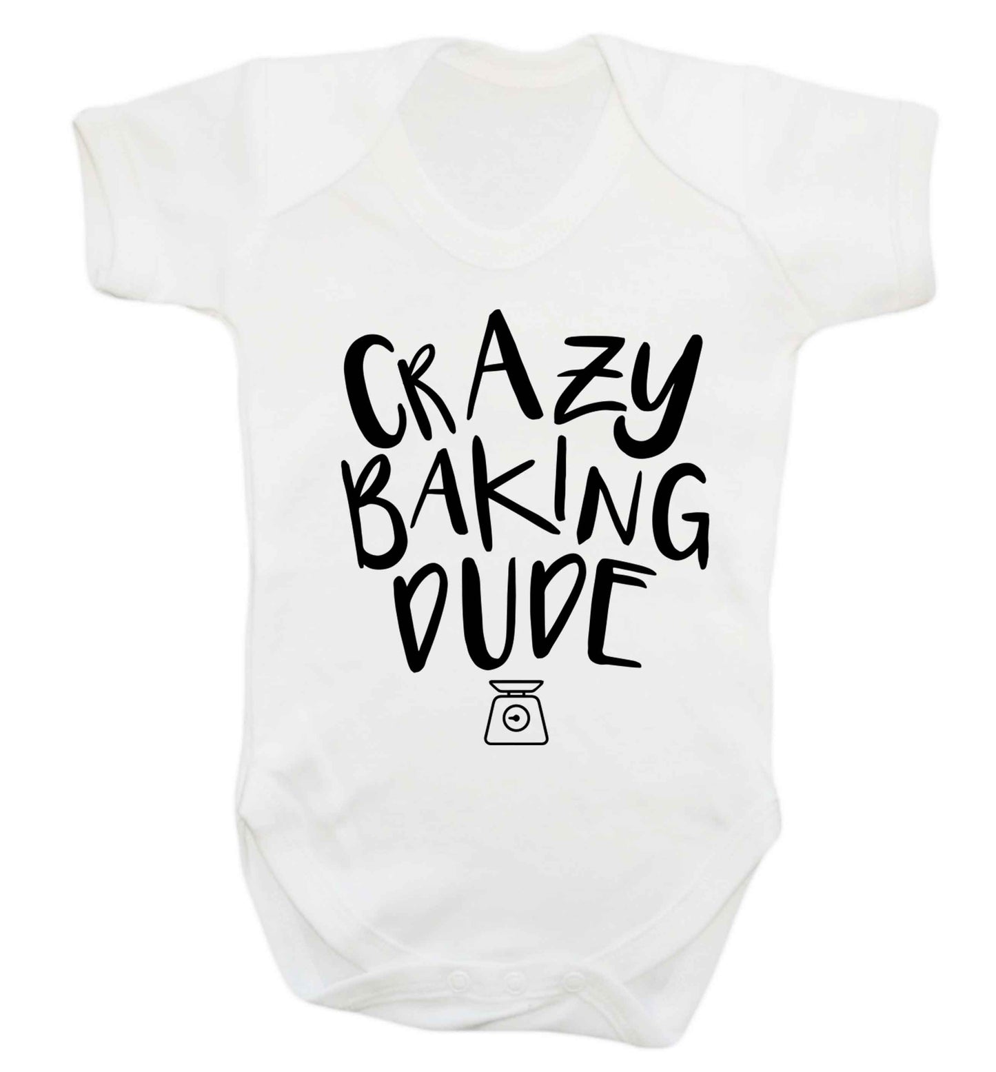 Crazy baking dude Baby Vest white 18-24 months