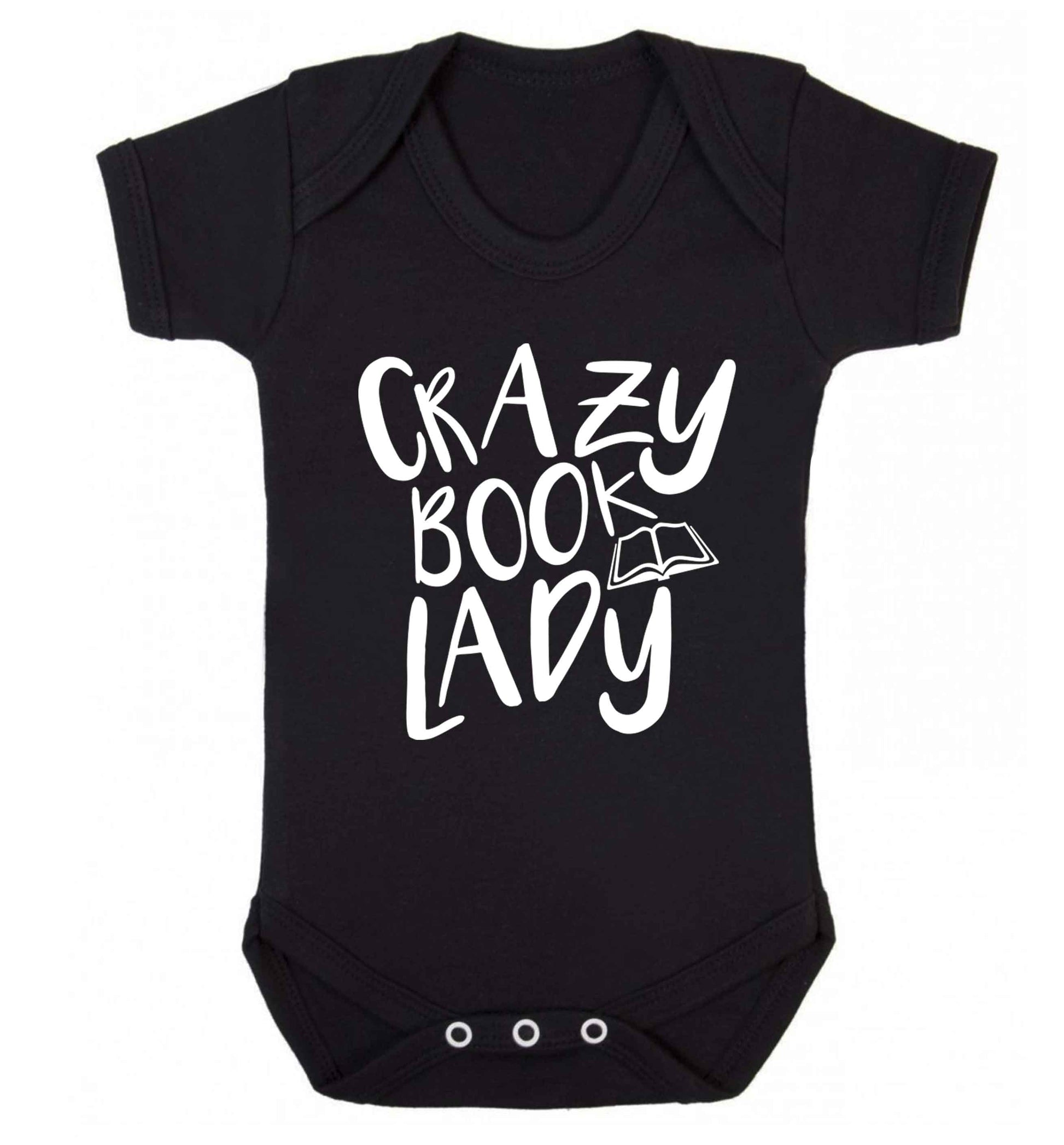 Crazy book lady Baby Vest black 18-24 months