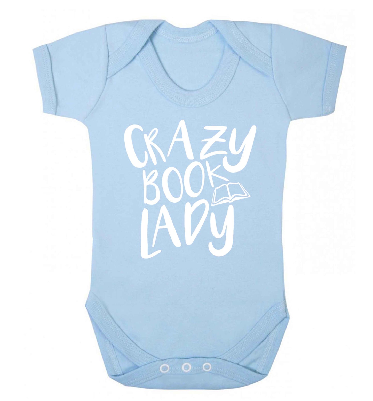 Crazy book lady Baby Vest pale blue 18-24 months