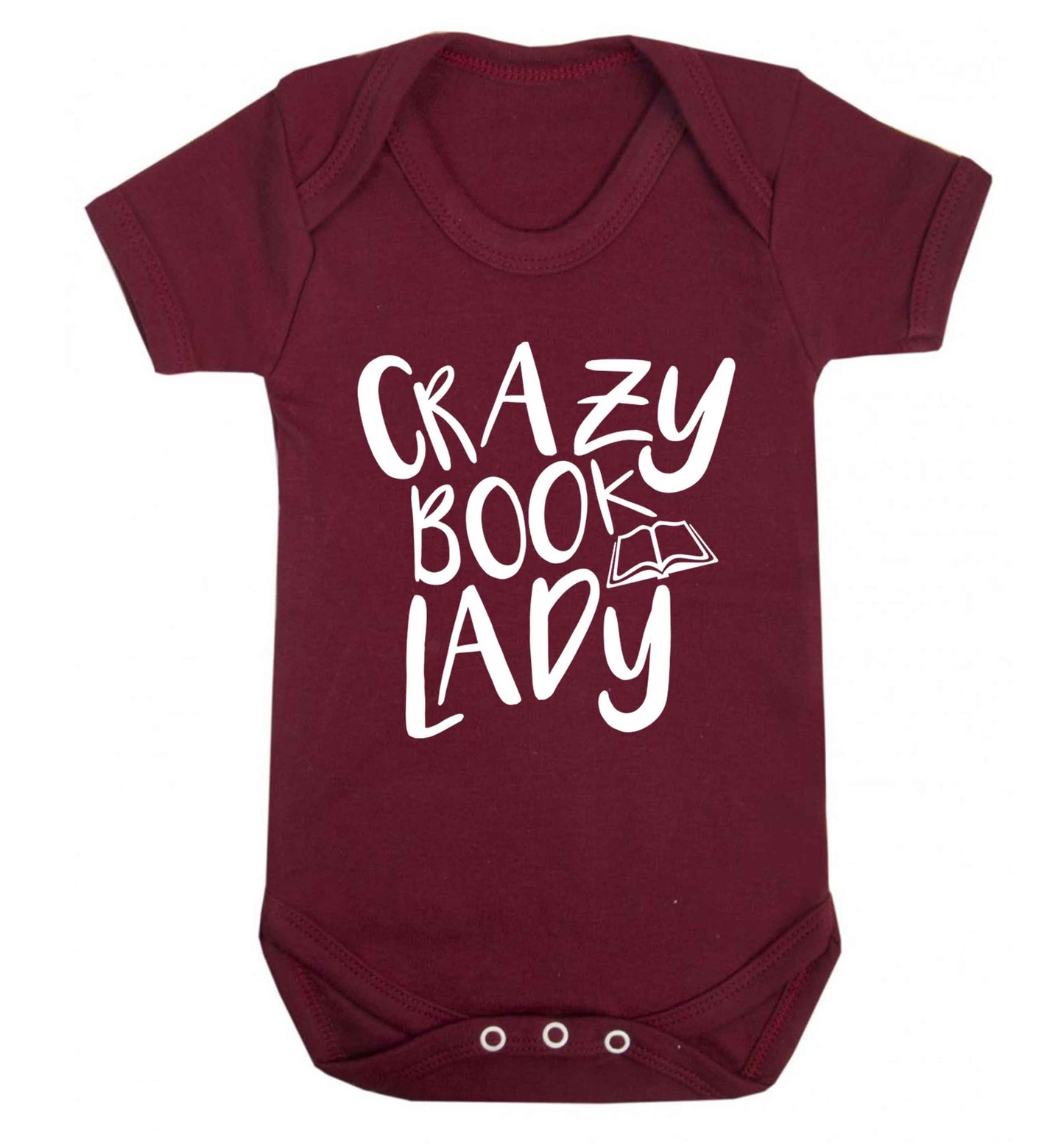 Crazy book lady Baby Vest maroon 18-24 months