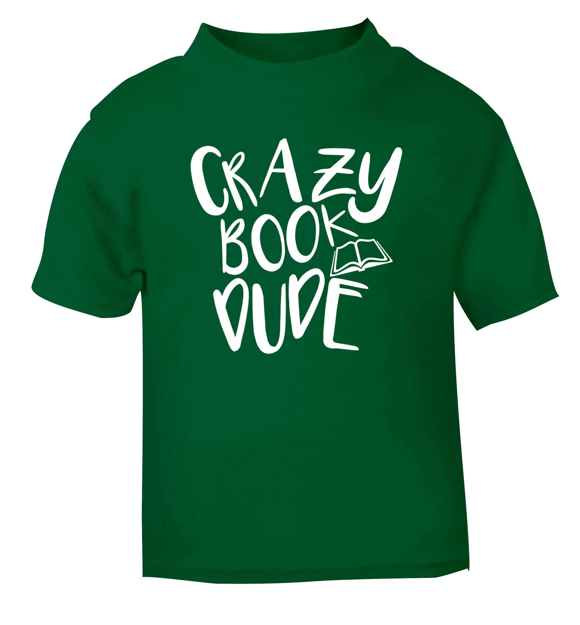 Crazy book dude green Baby Toddler Tshirt 2 Years