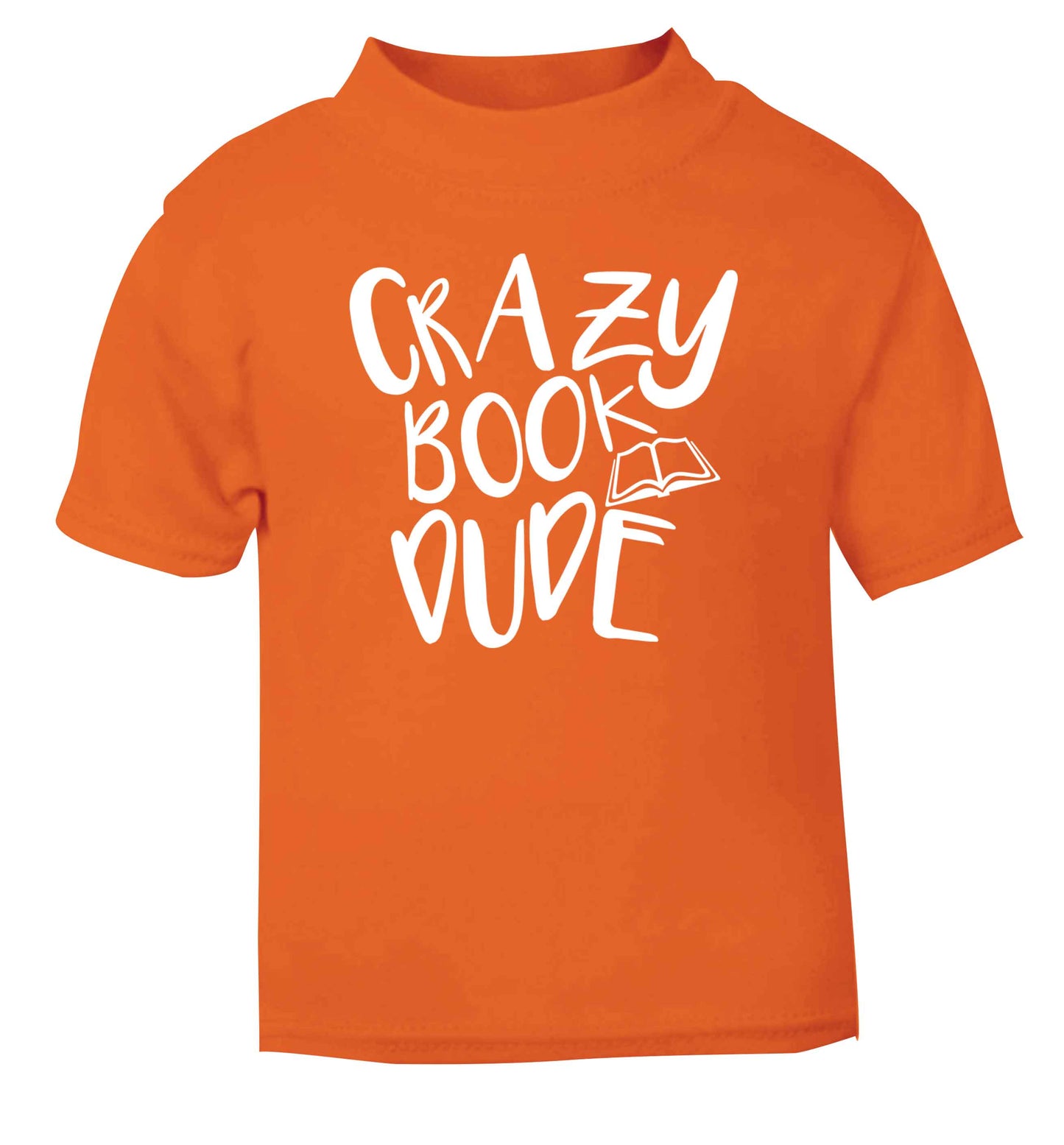 Crazy book dude orange Baby Toddler Tshirt 2 Years