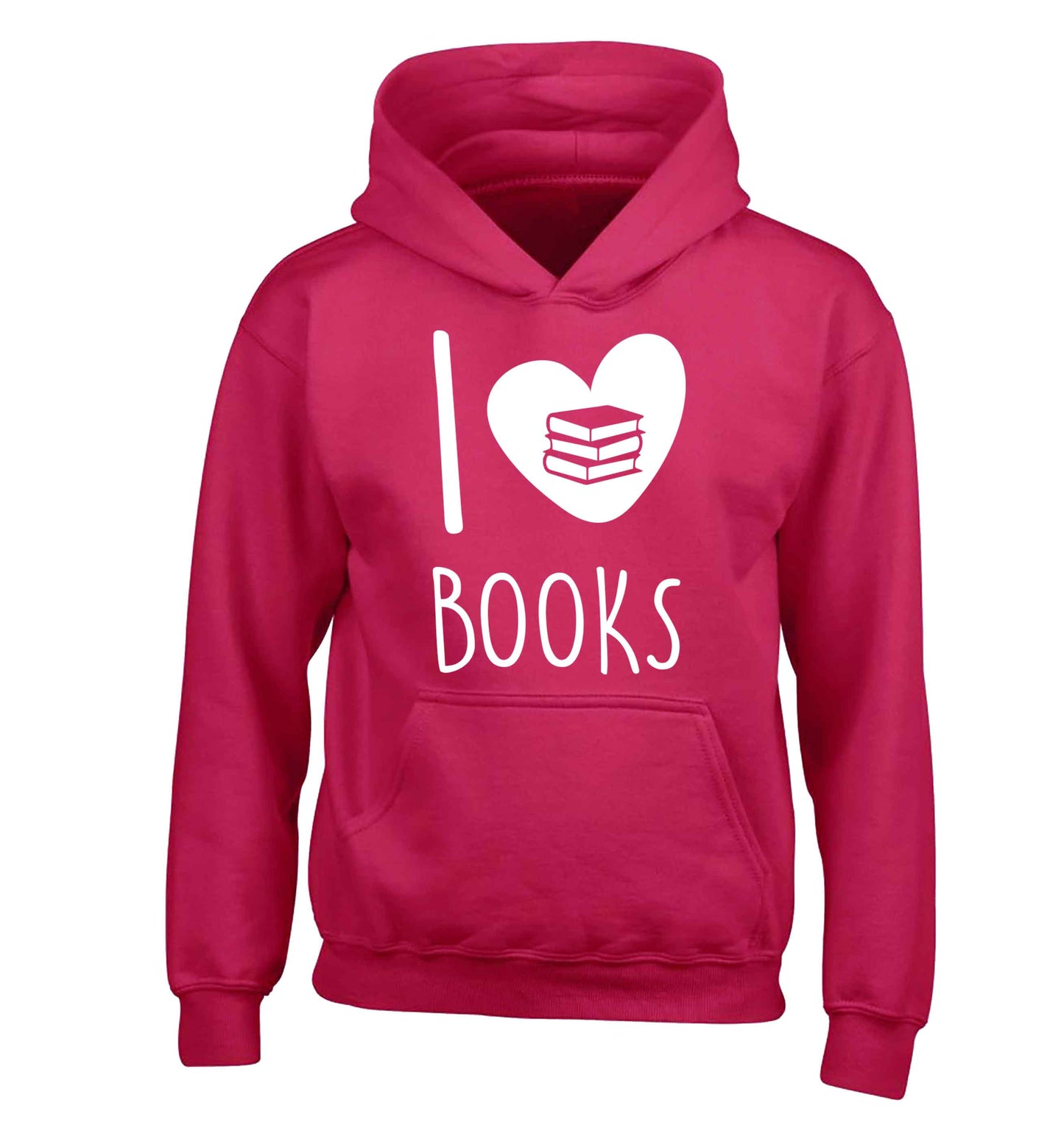 I love books children's pink hoodie 12-13 Years