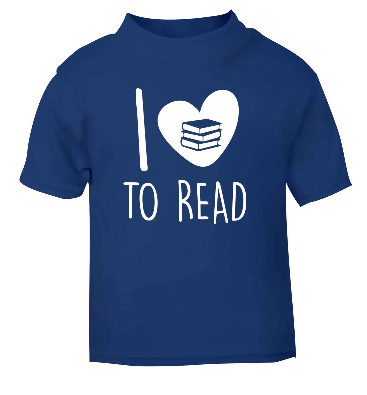 I love to read blue Baby Toddler Tshirt 2 Years