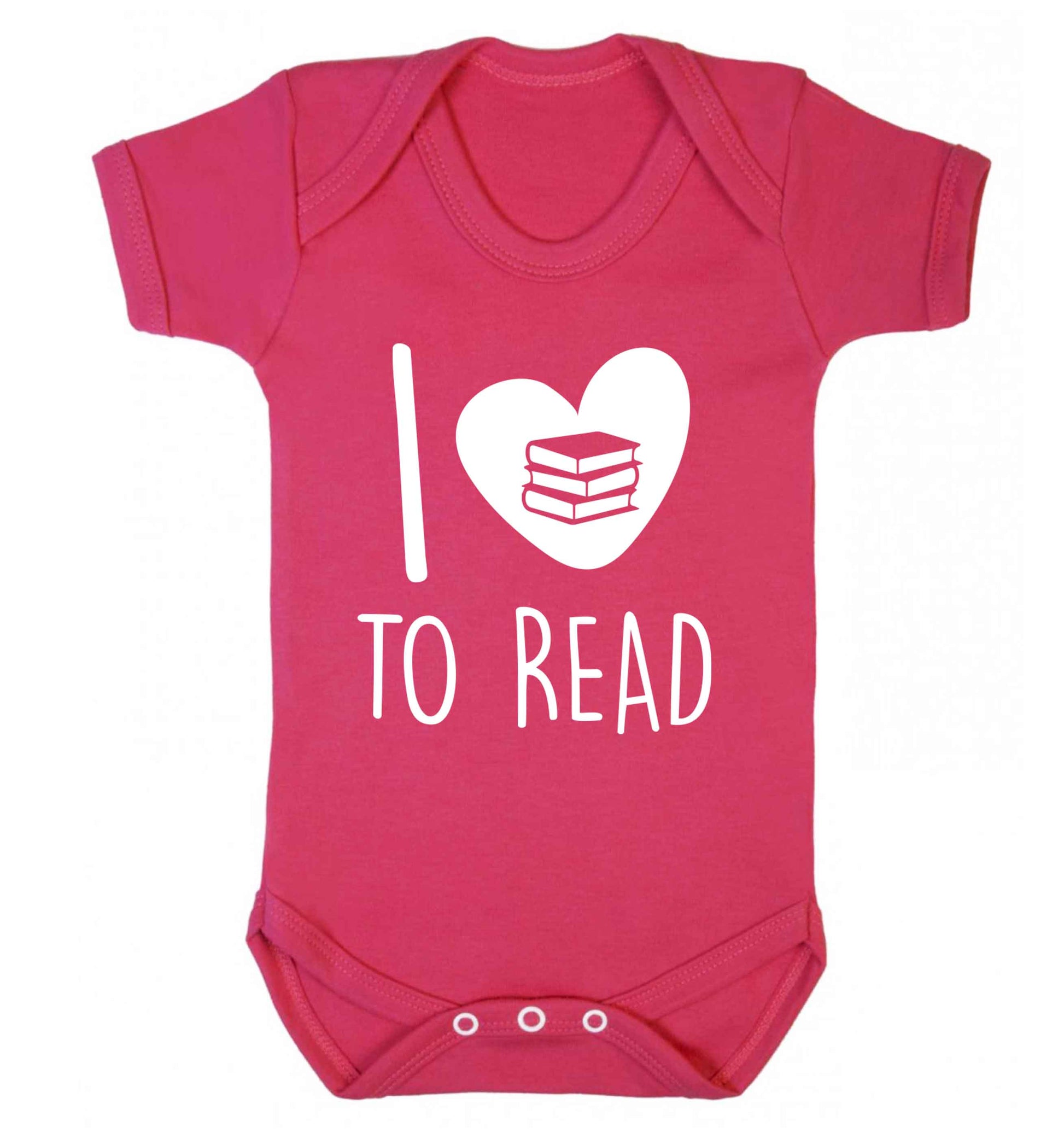 I love to read Baby Vest dark pink 18-24 months