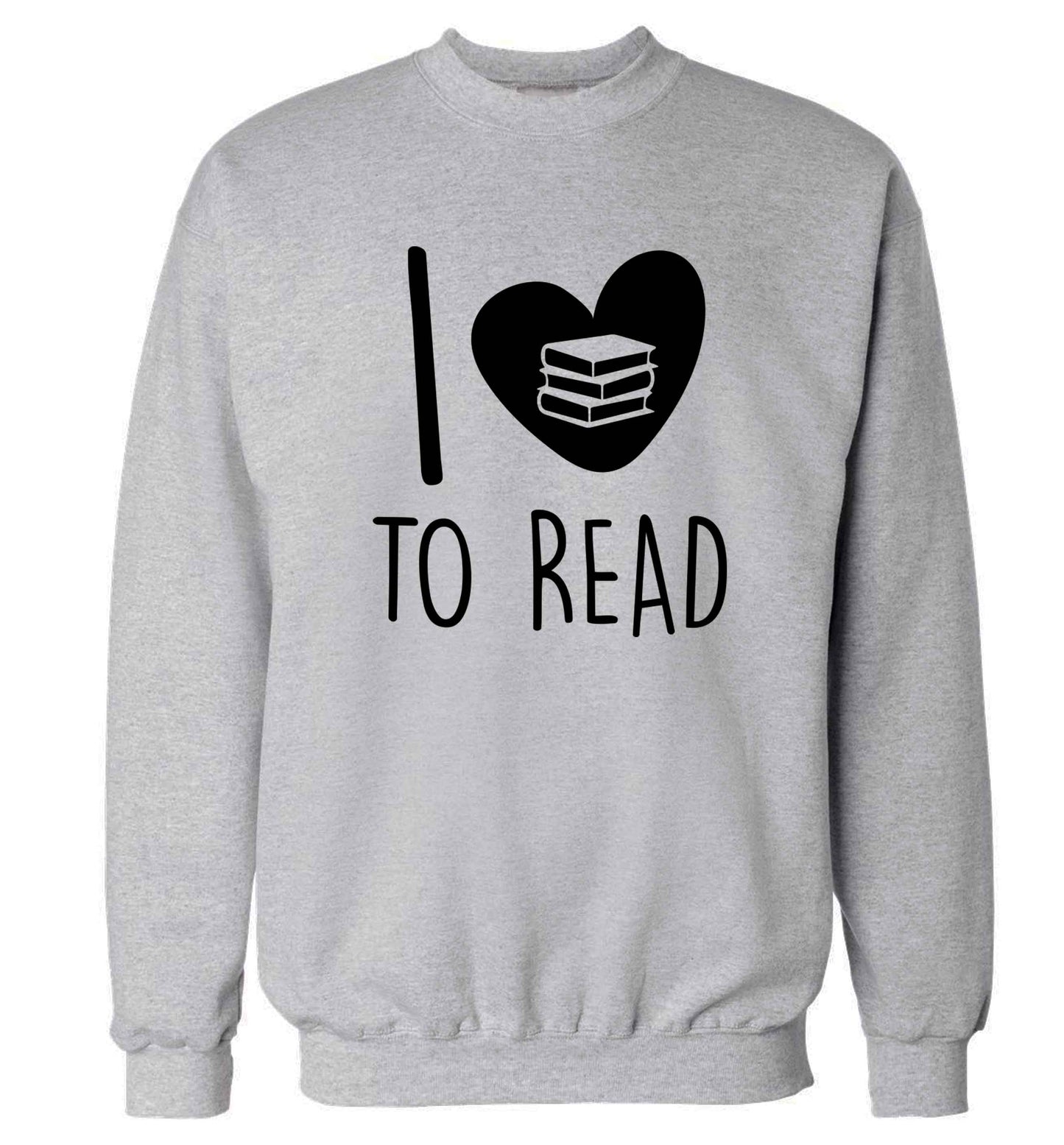 I love to read Adult's unisex grey Sweater 2XL