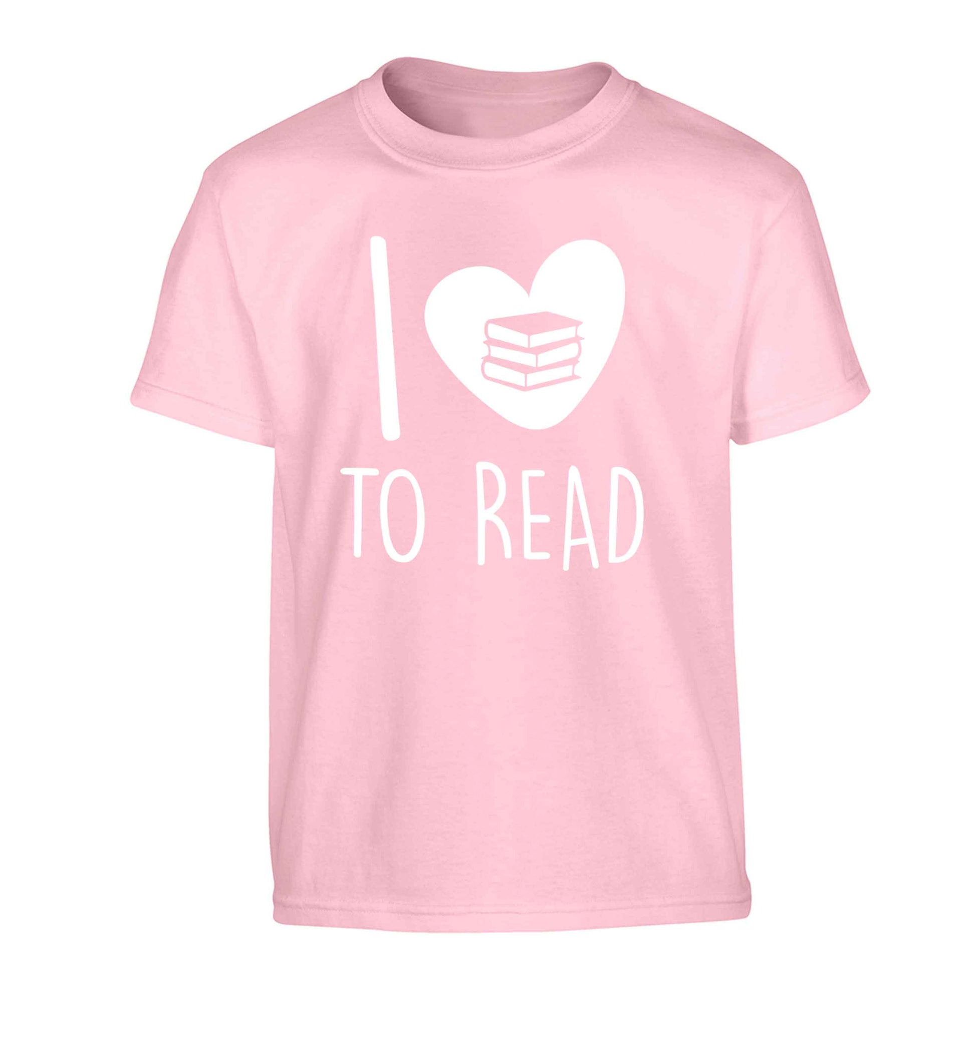 I love to read Children's light pink Tshirt 12-13 Years
