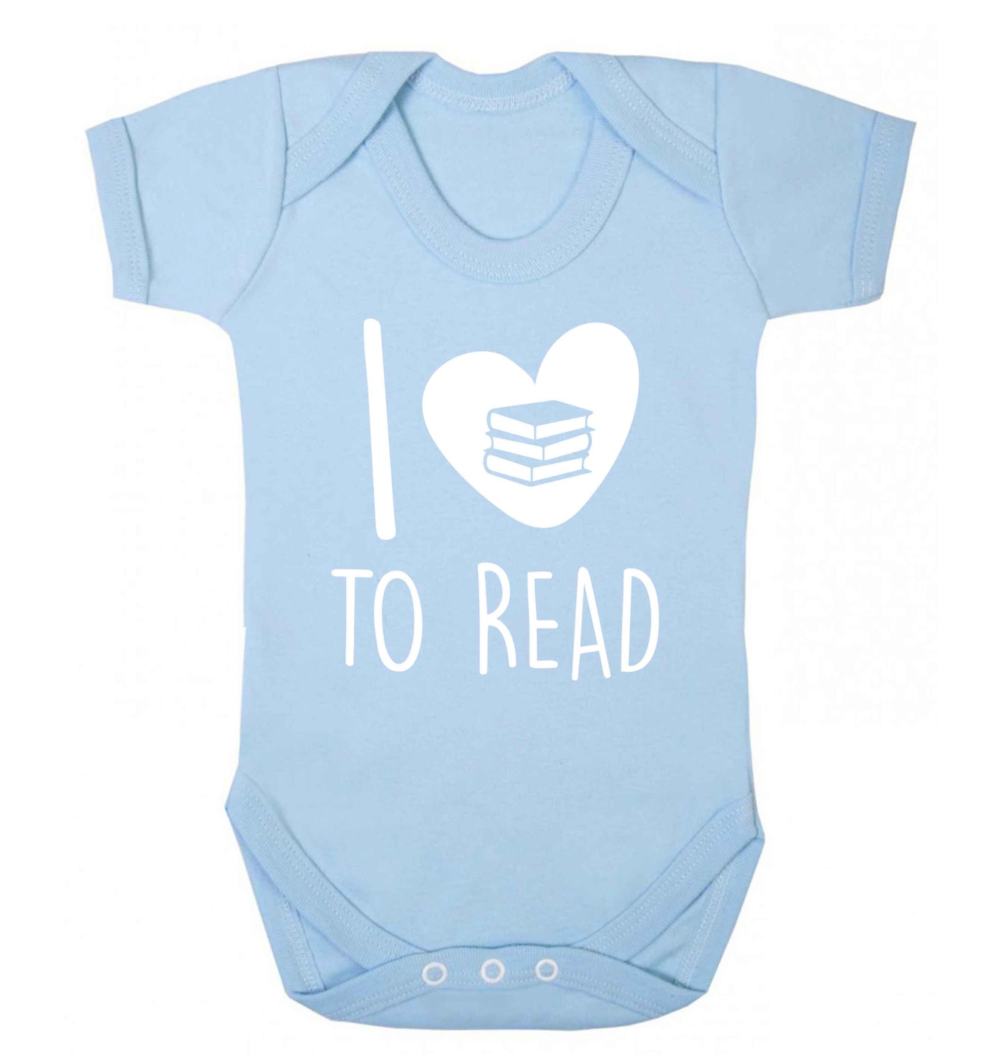 I love to read Baby Vest pale blue 18-24 months