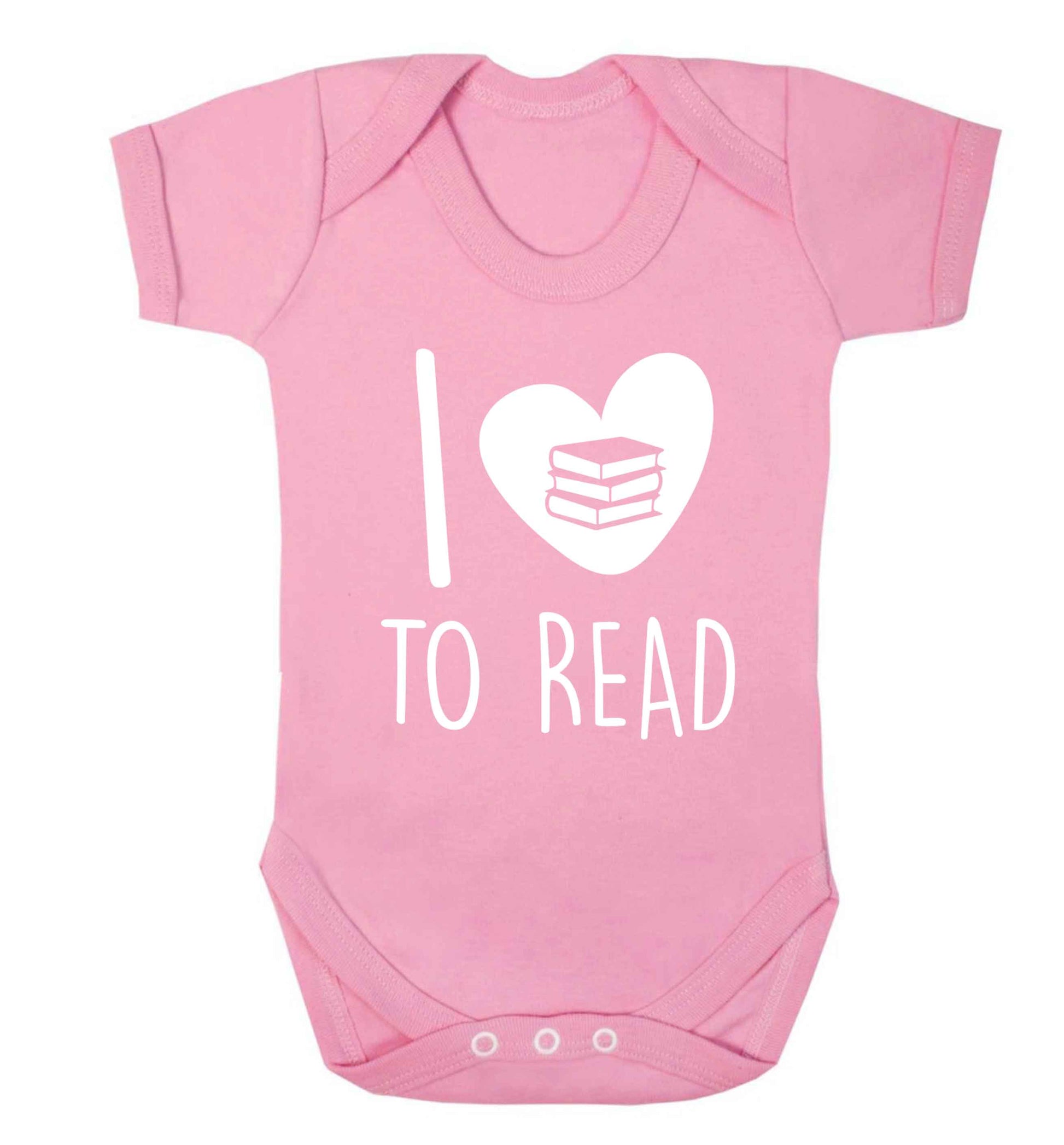 I love to read Baby Vest pale pink 18-24 months
