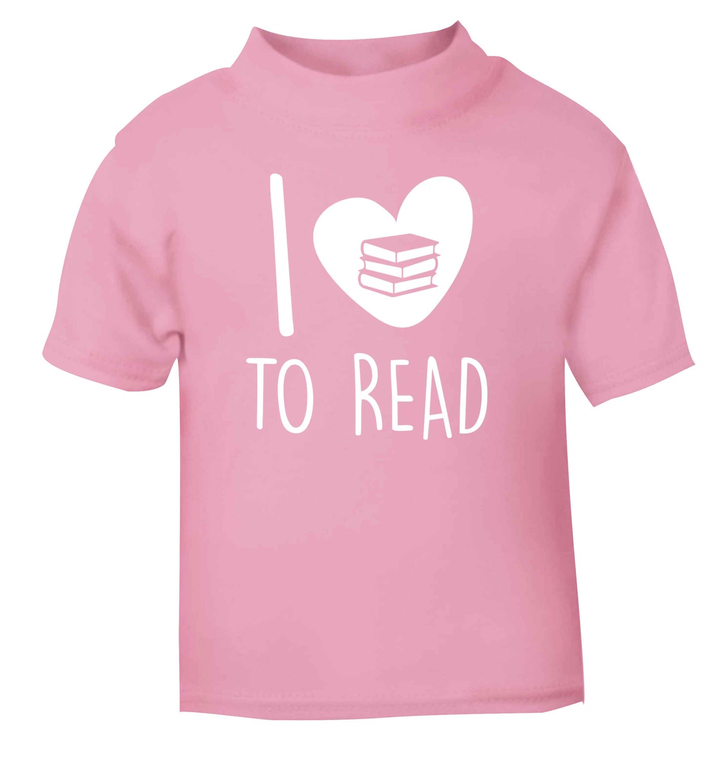 I love to read light pink Baby Toddler Tshirt 2 Years