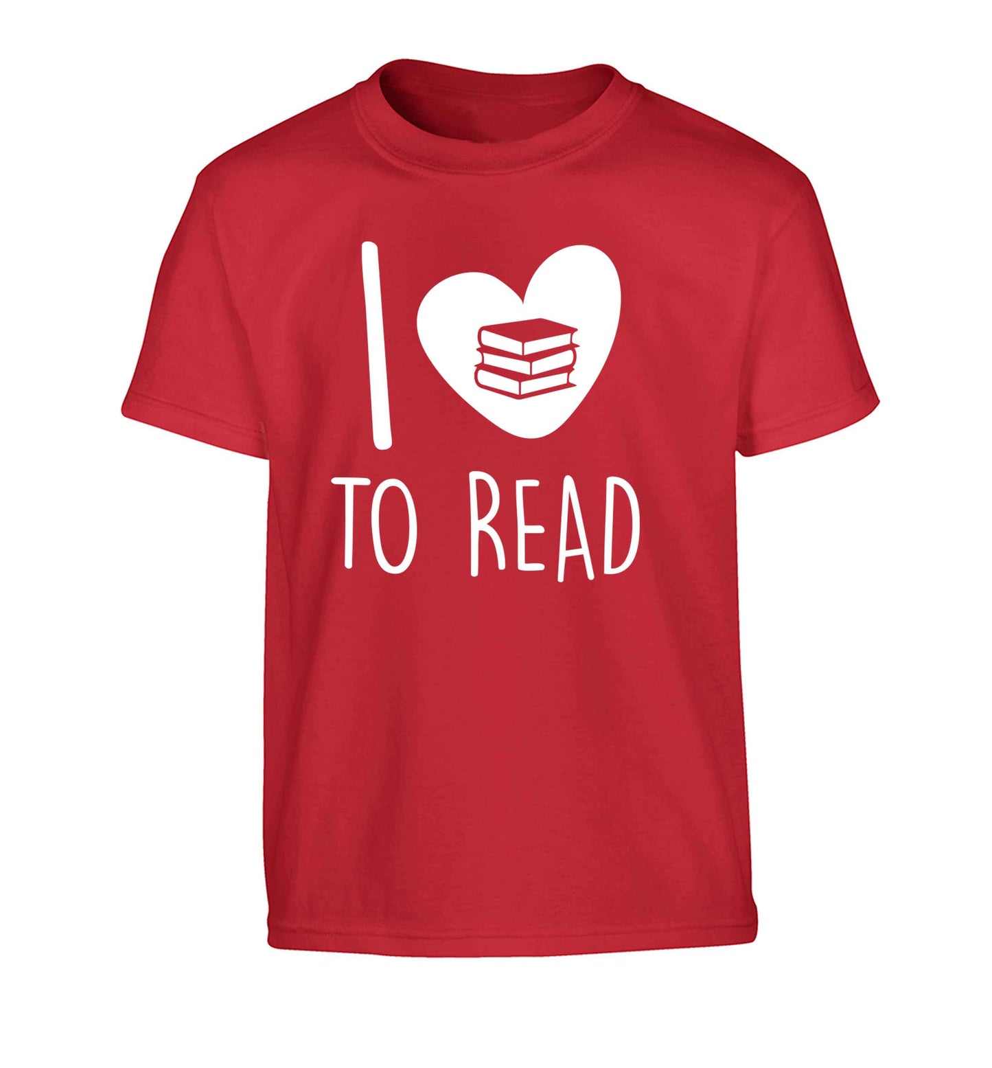 I love to read Children's red Tshirt 12-13 Years