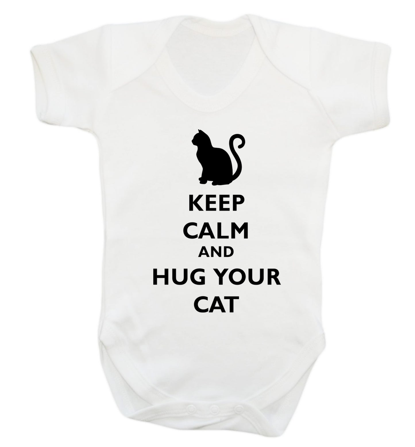 Keep calm and hug your cat Baby Vest white 18-24 months