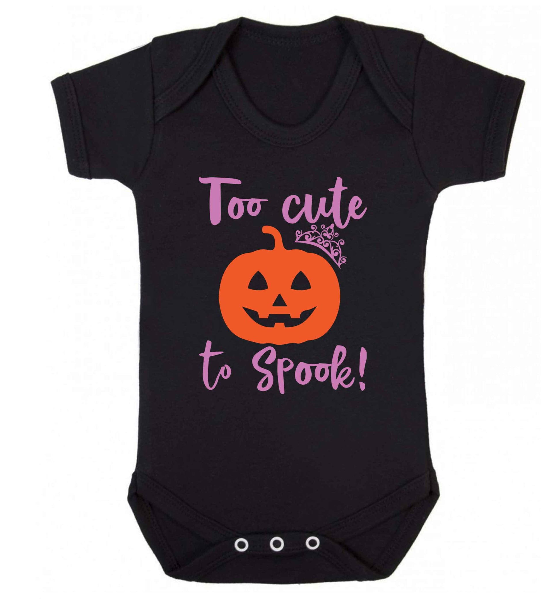Too cute to spook! Baby Vest black 18-24 months
