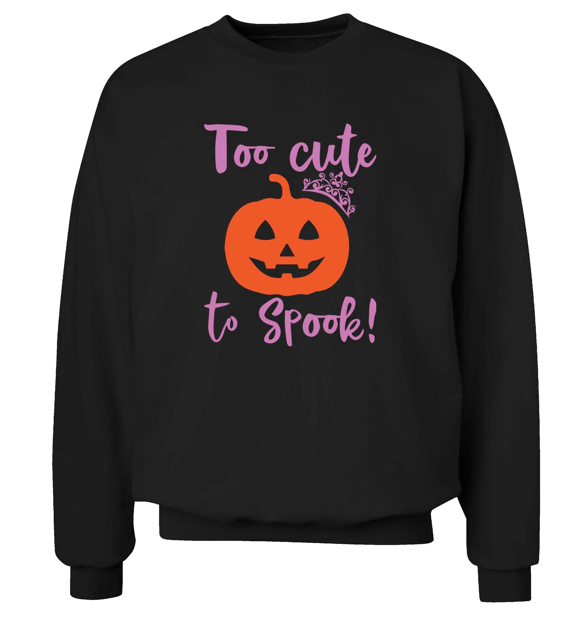 Too cute to spook! Adult's unisex black Sweater 2XL