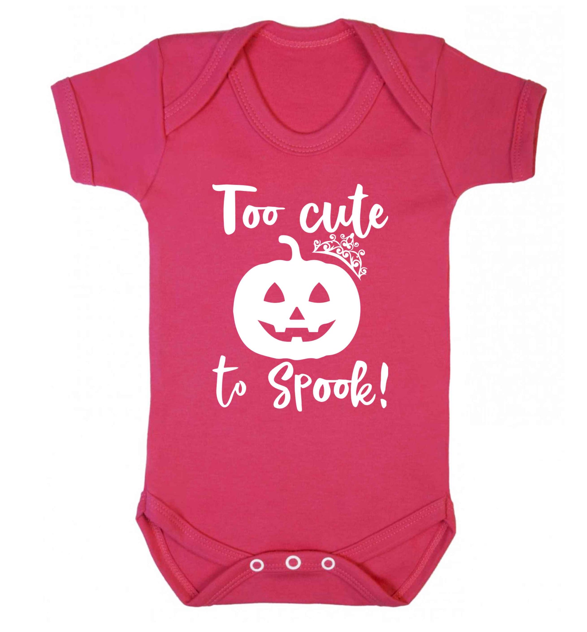 Too cute to spook! Baby Vest dark pink 18-24 months