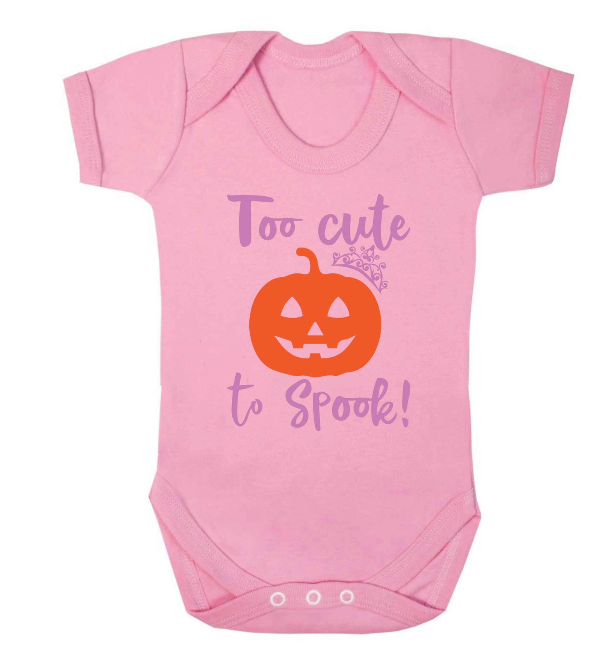 Too cute to spook! Baby Vest pale pink 18-24 months