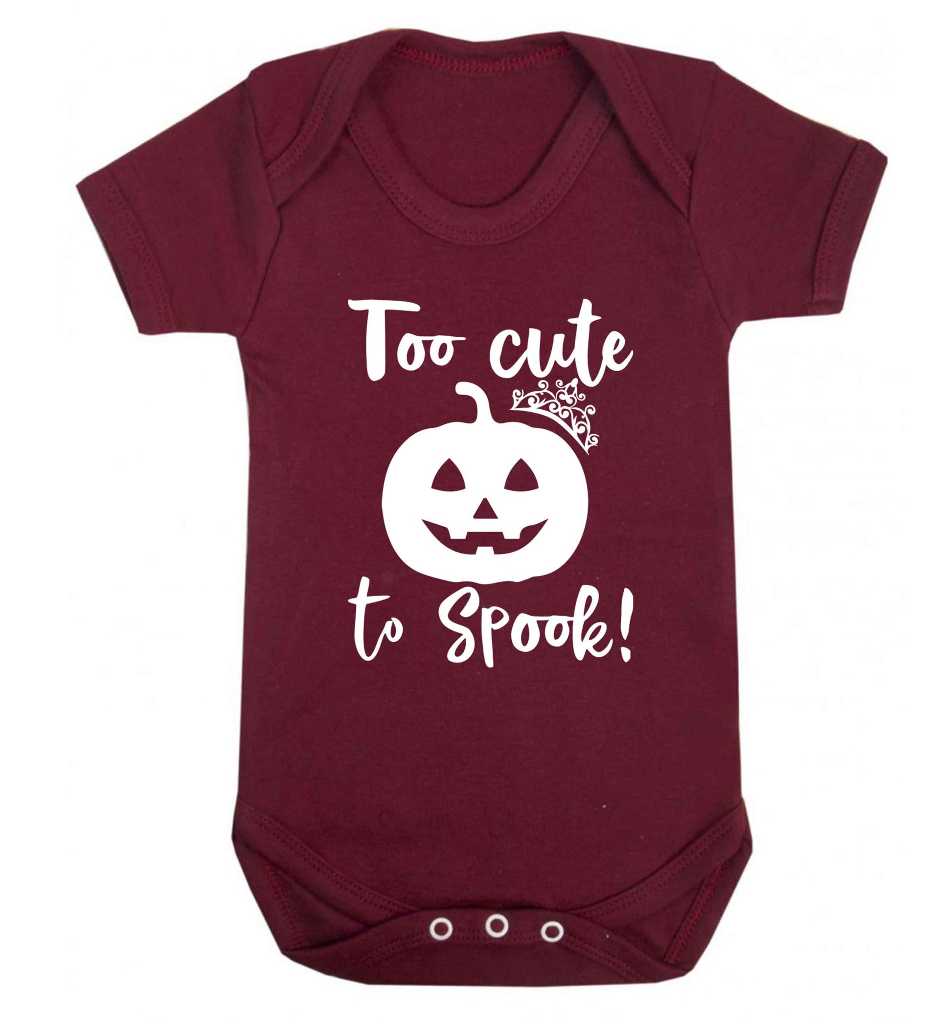 Too cute to spook! Baby Vest maroon 18-24 months