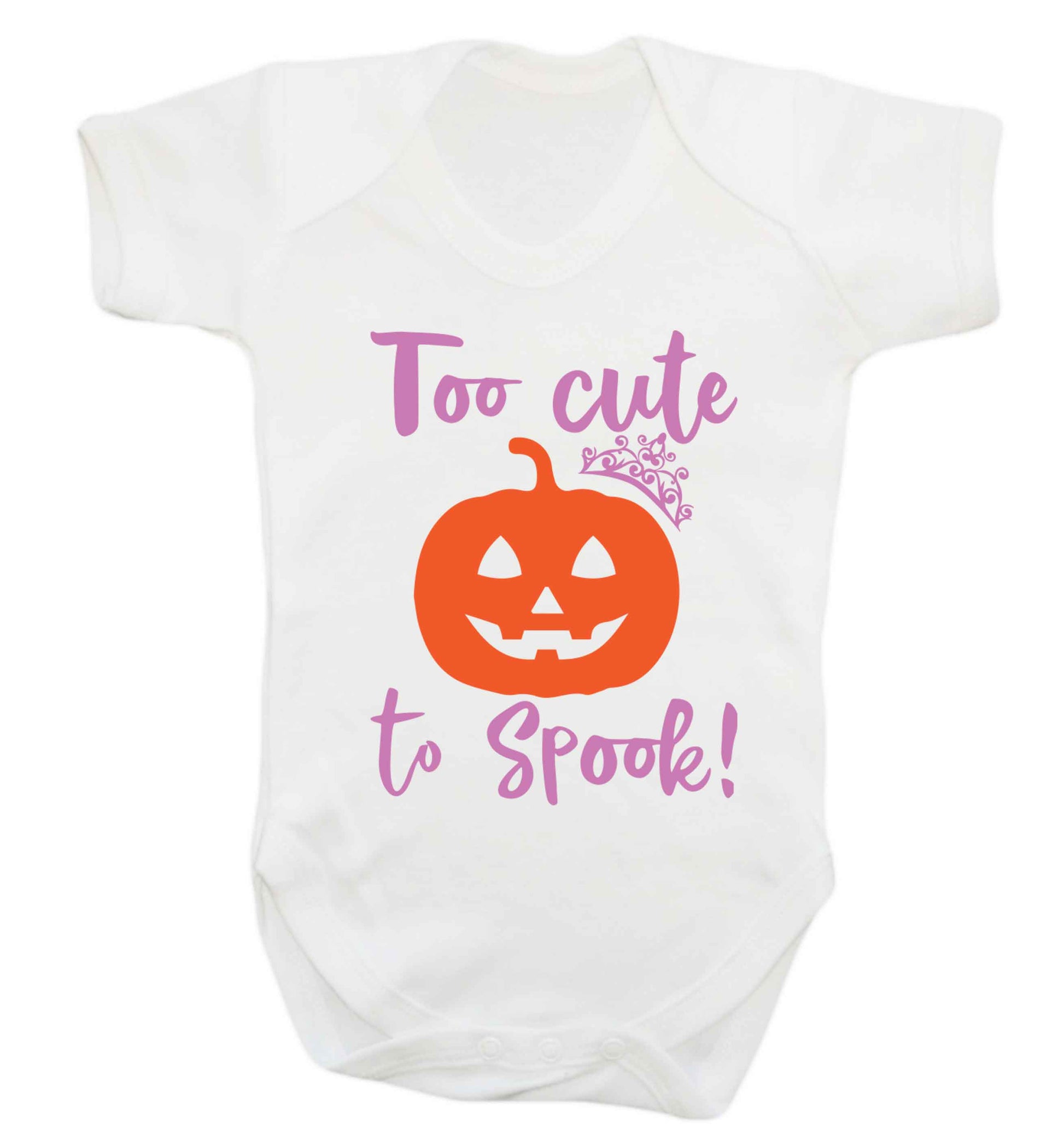 Too cute to spook! Baby Vest white 18-24 months