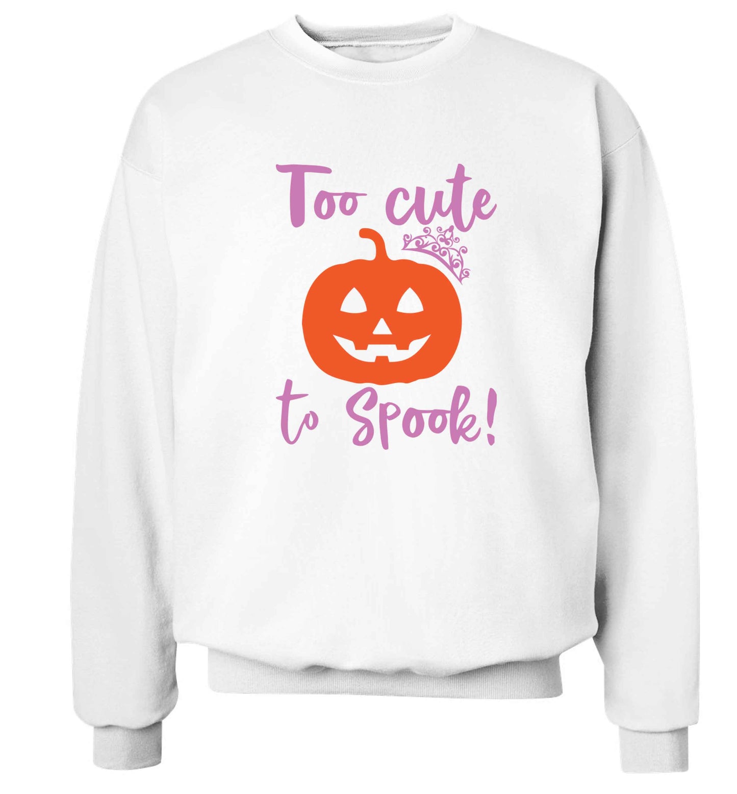 Too cute to spook! Adult's unisex white Sweater 2XL