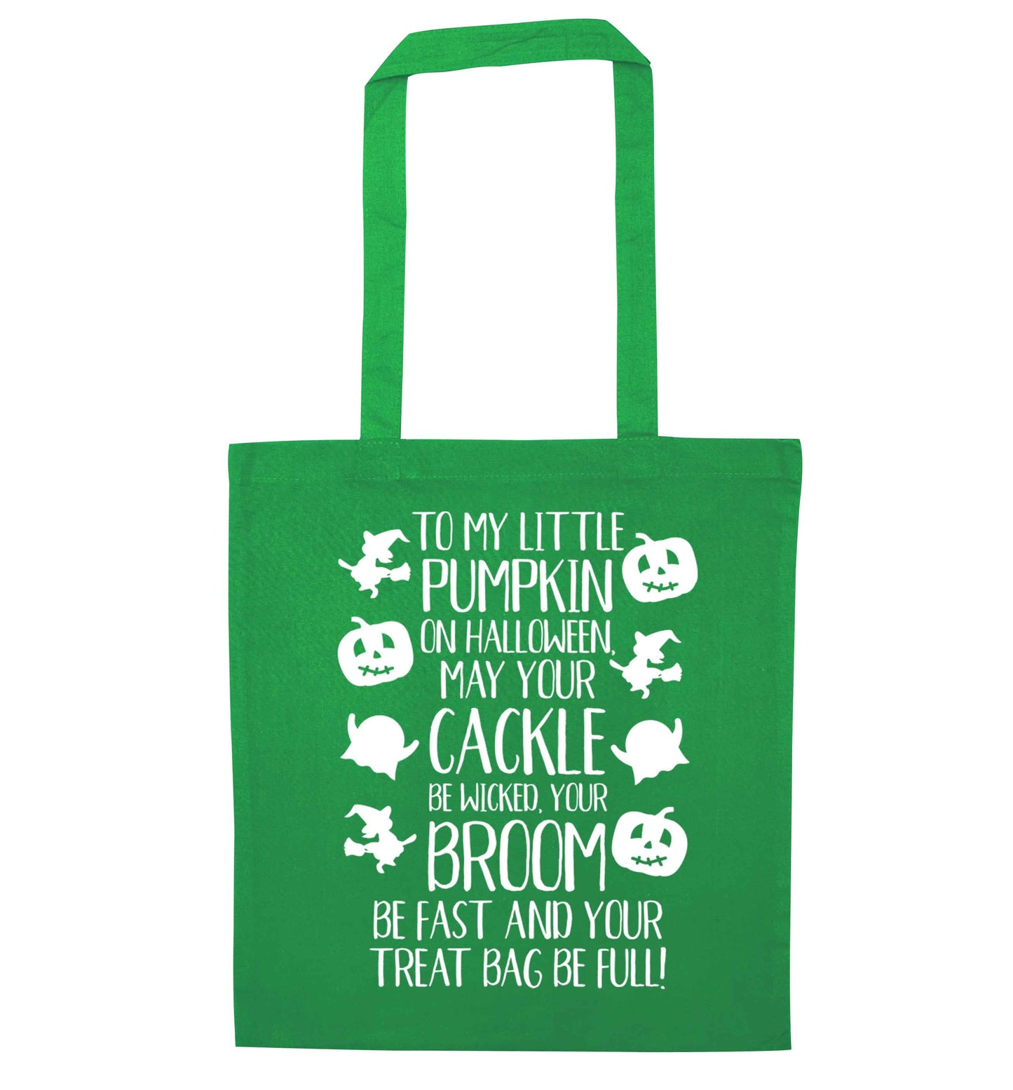 To my Little Pumpkin green tote bag
