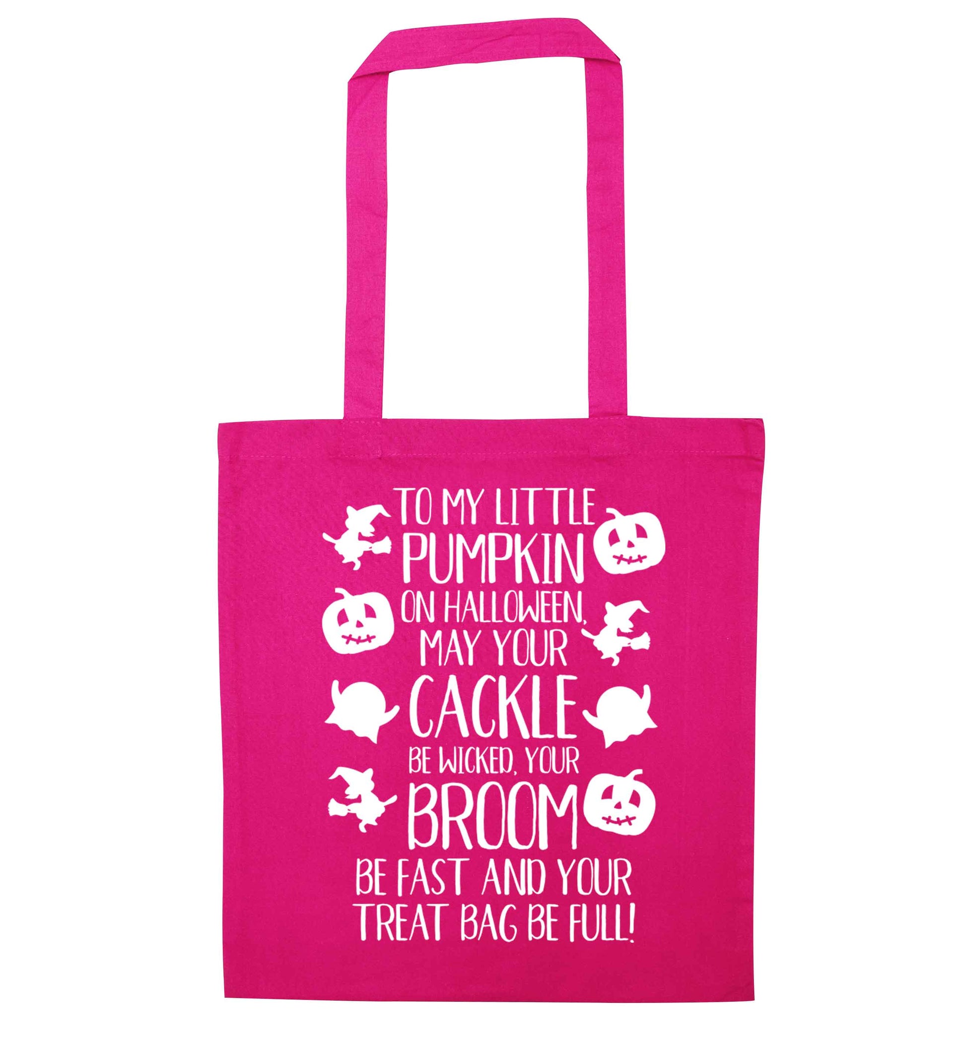 To my Little Pumpkin pink tote bag
