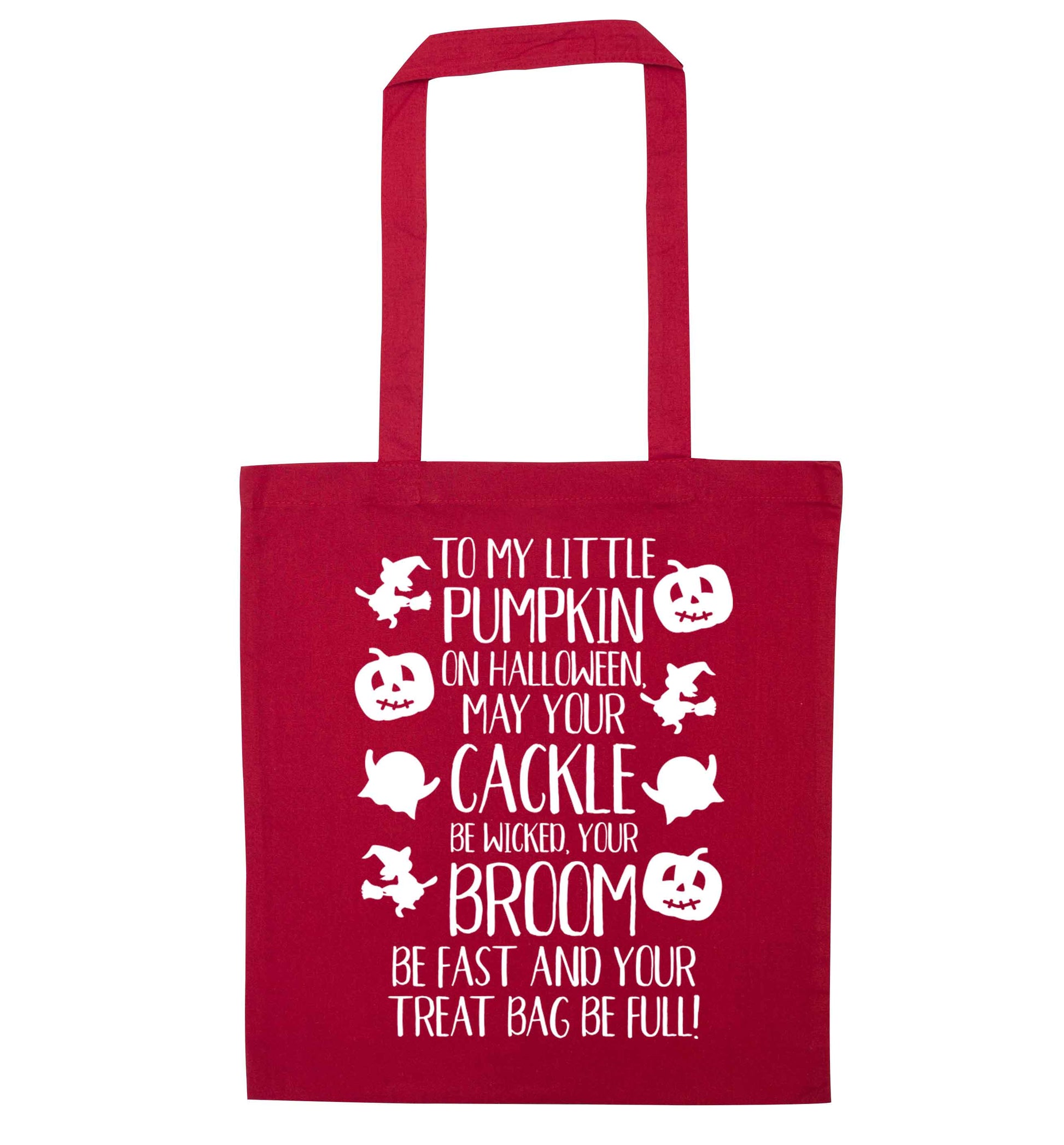 To my Little Pumpkin red tote bag