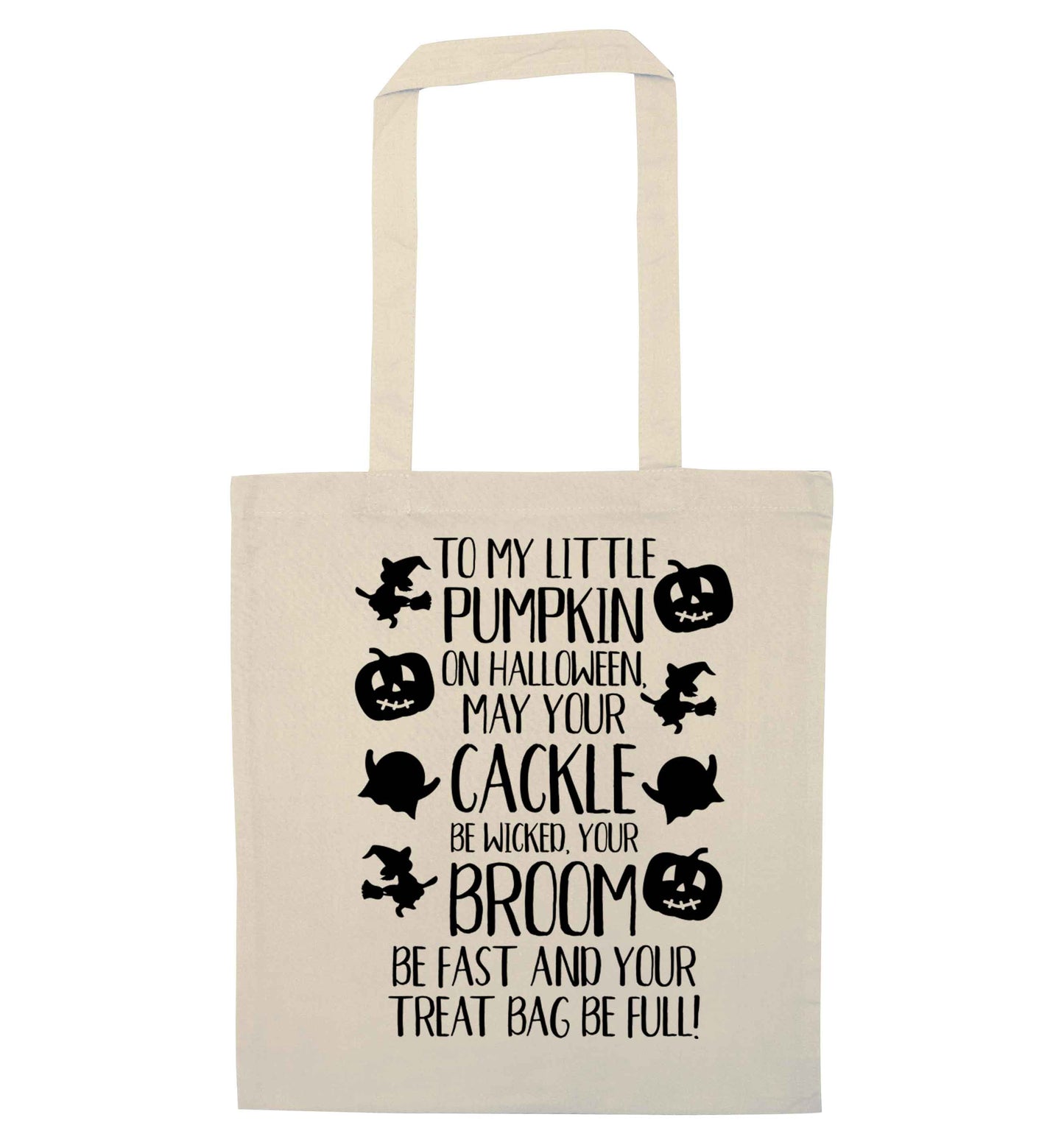 To my Little Pumpkin natural tote bag