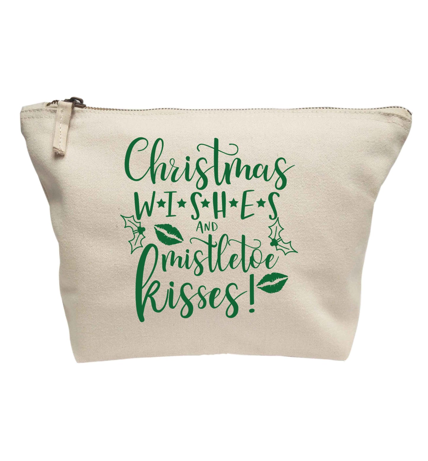 Christmas wishes and mistletoe kisses | makeup / wash bag