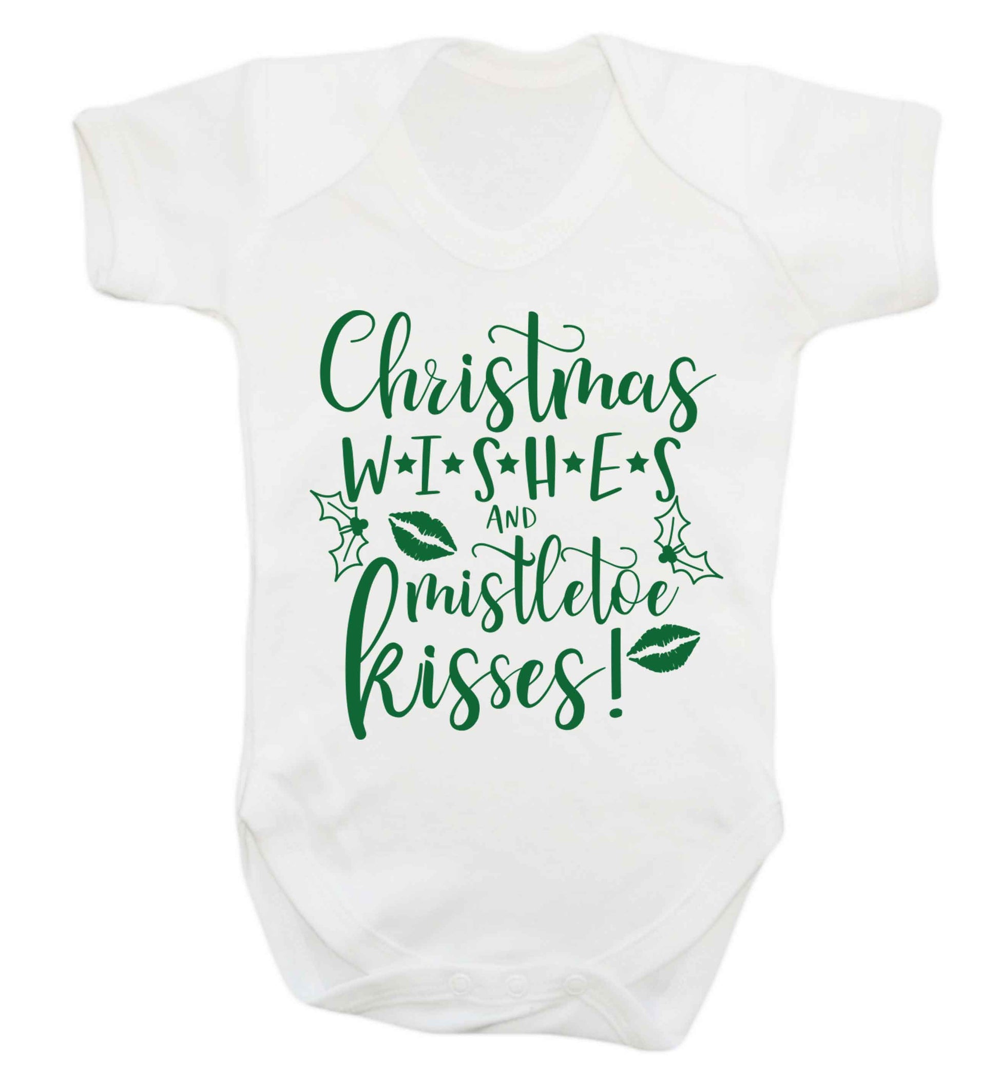 Christmas wishes and mistletoe kisses Baby Vest white 18-24 months