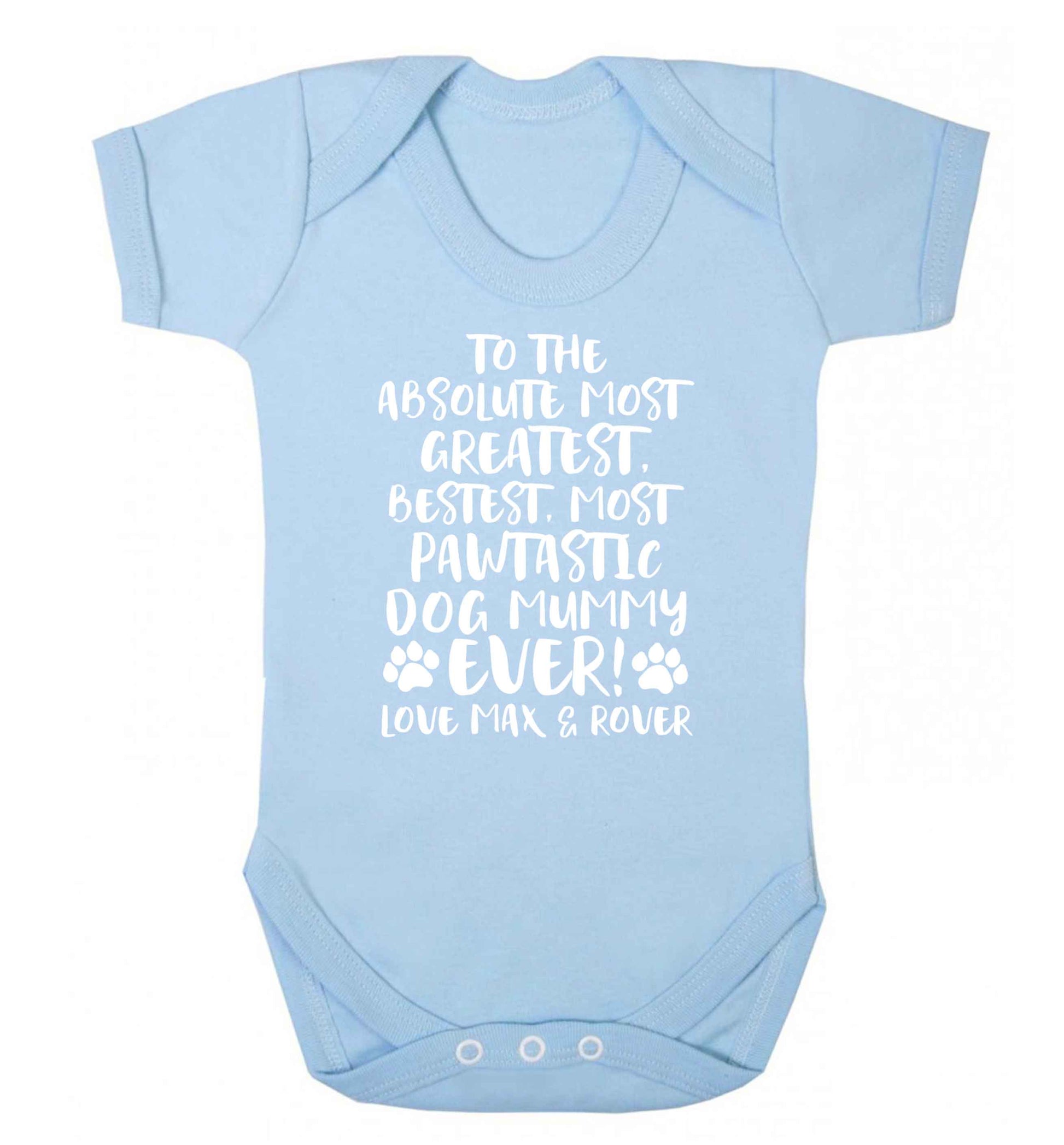 Personalsied to the most pawtastic dog mummy ever Baby Vest pale blue 18-24 months