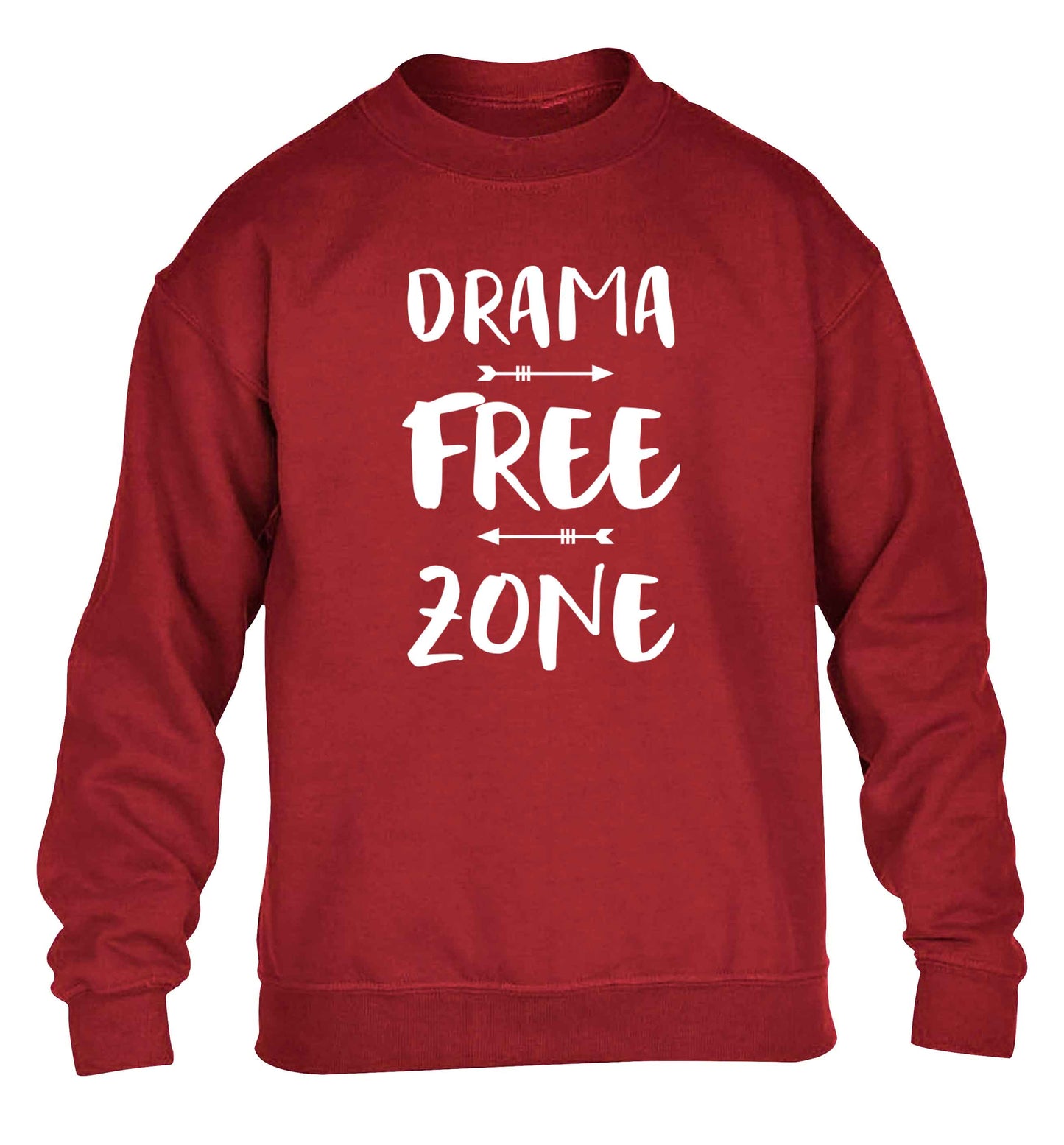 Drama free zone children's grey sweater 12-13 Years
