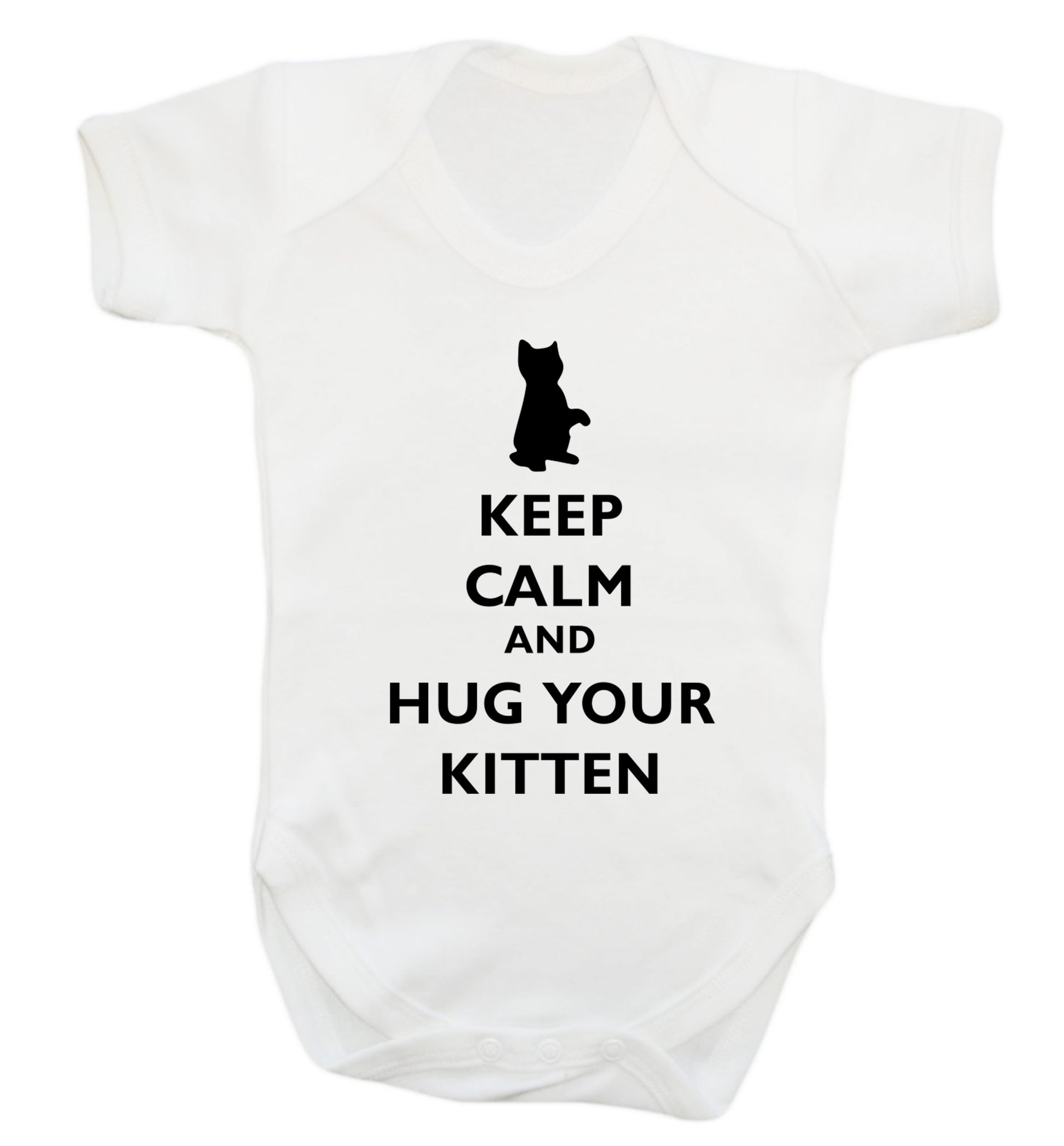 Keep calm and hug your kitten Baby Vest white 18-24 months