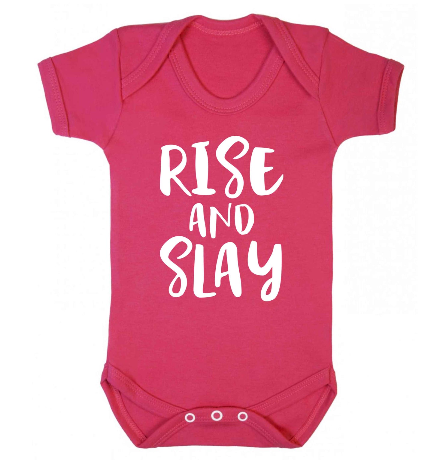 Rise and slay Baby Vest dark pink 18-24 months