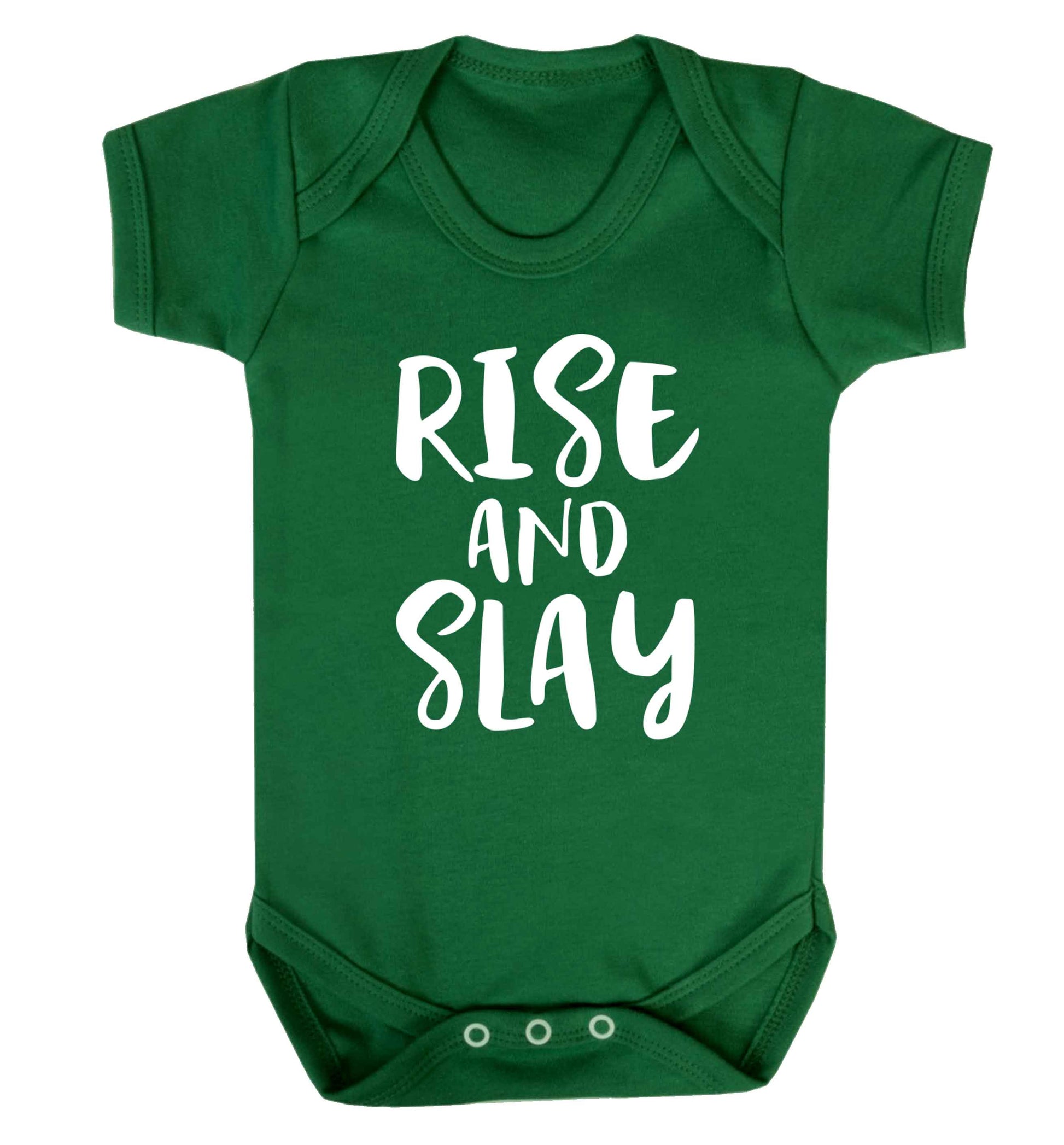 Rise and slay Baby Vest green 18-24 months