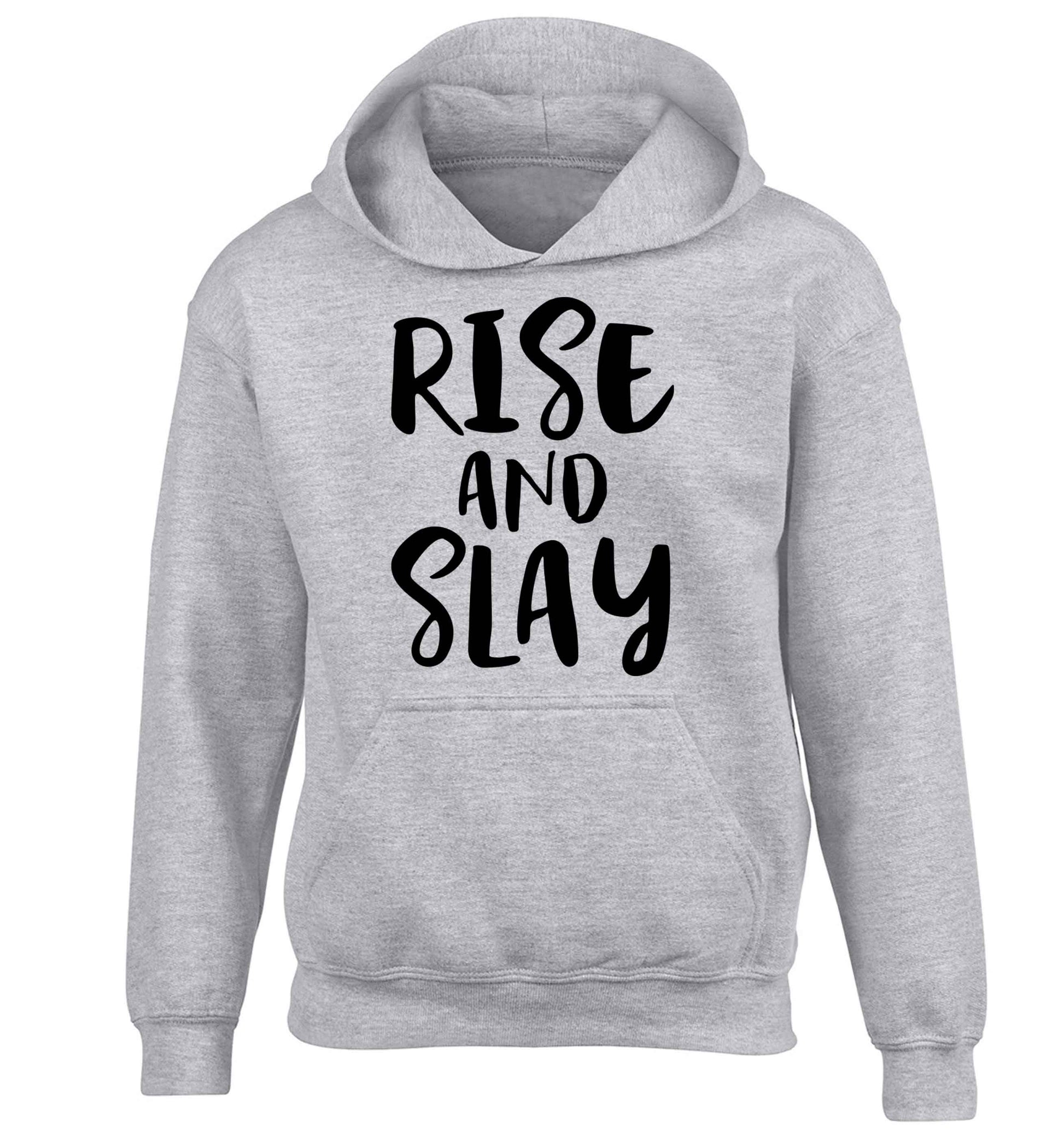 Rise and slay children's grey hoodie 12-13 Years