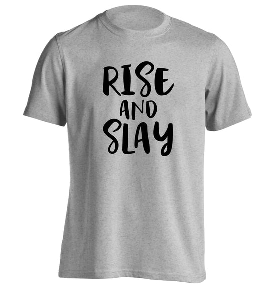 Rise and slay adults unisex grey Tshirt 2XL