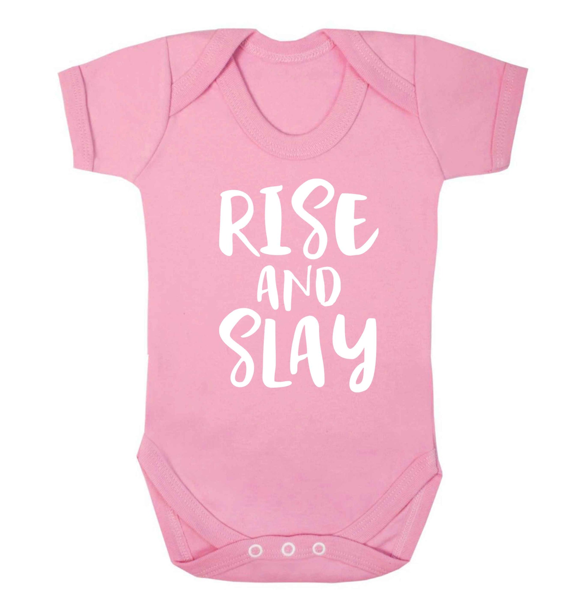 Rise and slay Baby Vest pale pink 18-24 months