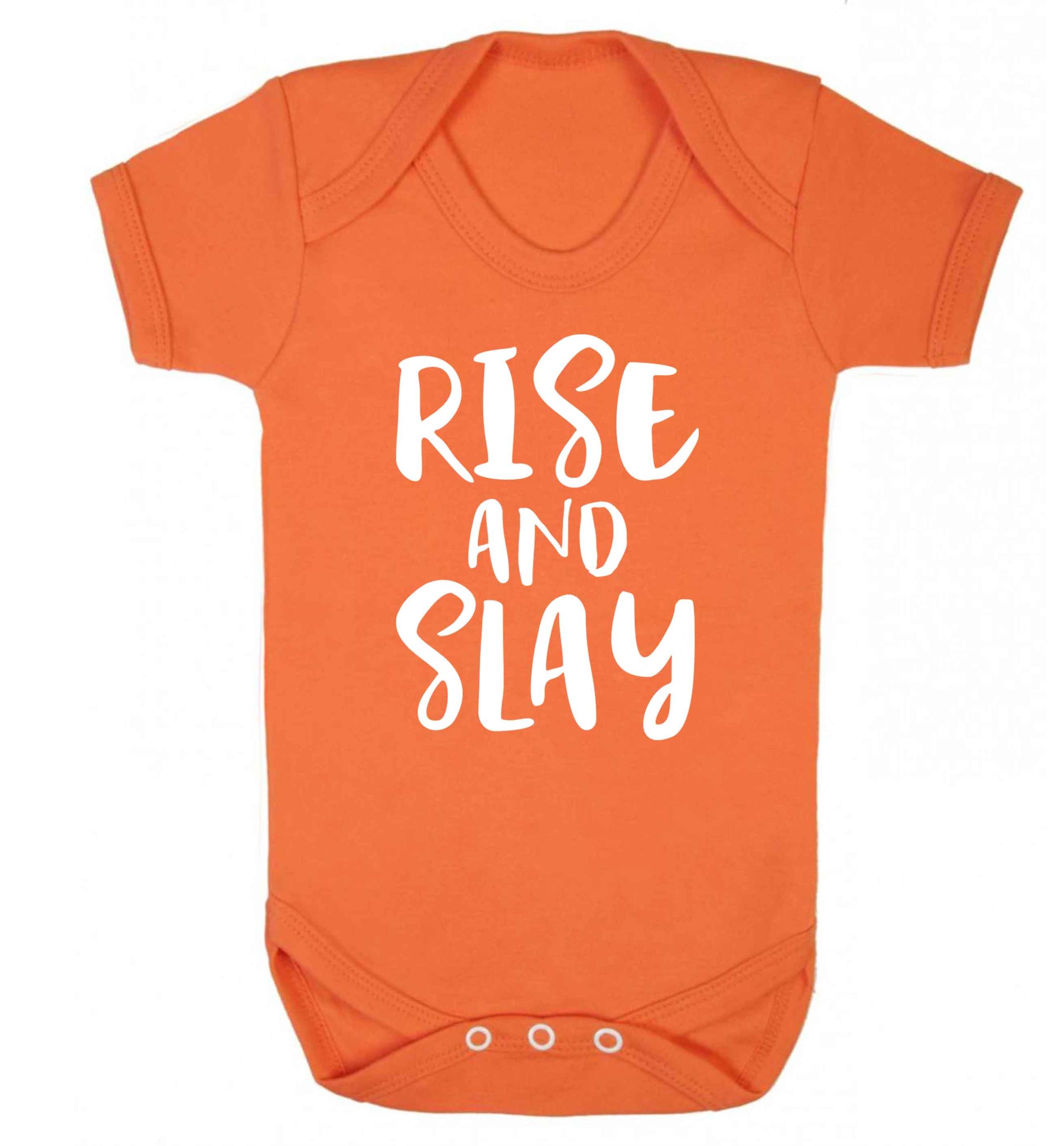 Rise and slay Baby Vest orange 18-24 months