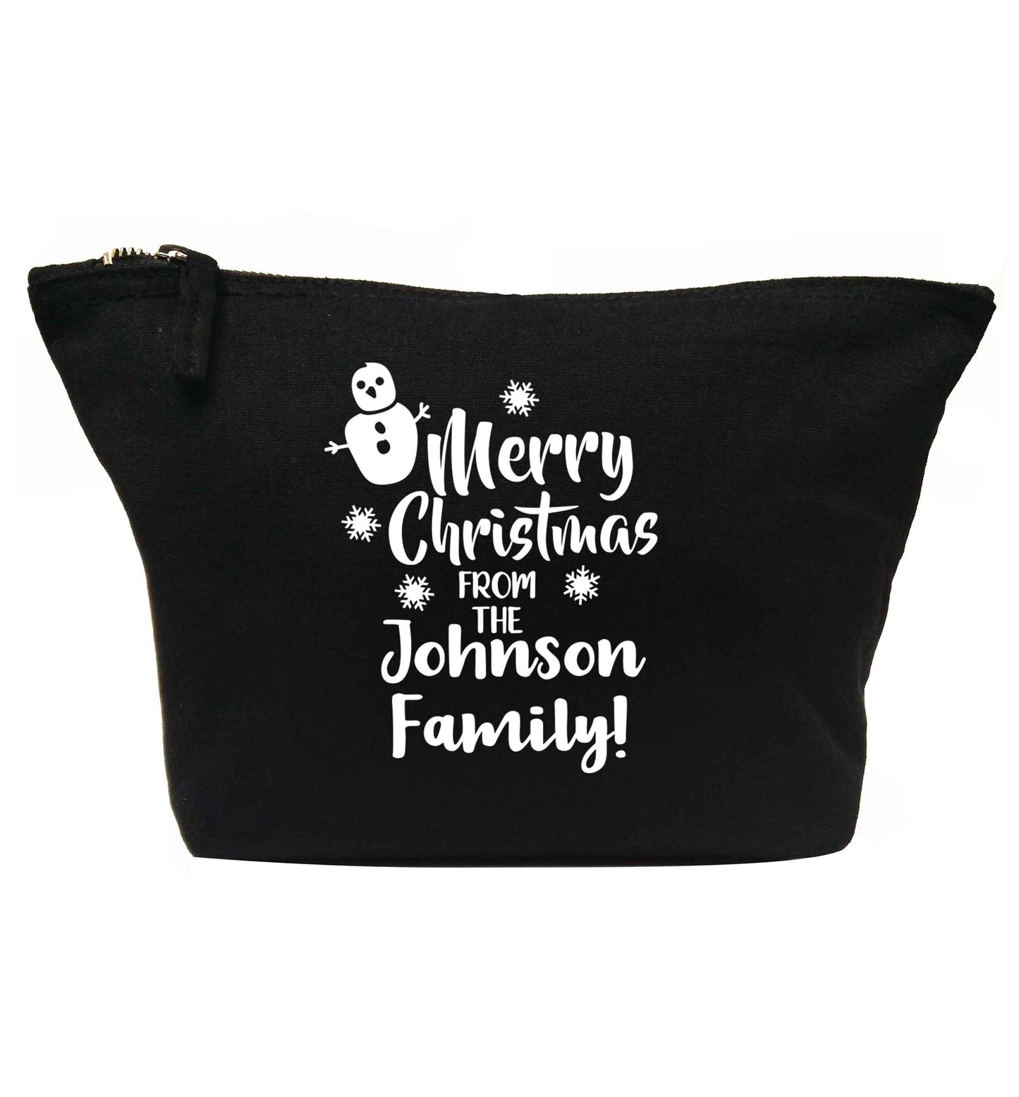 Personalised Merry Christmas from the family | makeup / wash bag