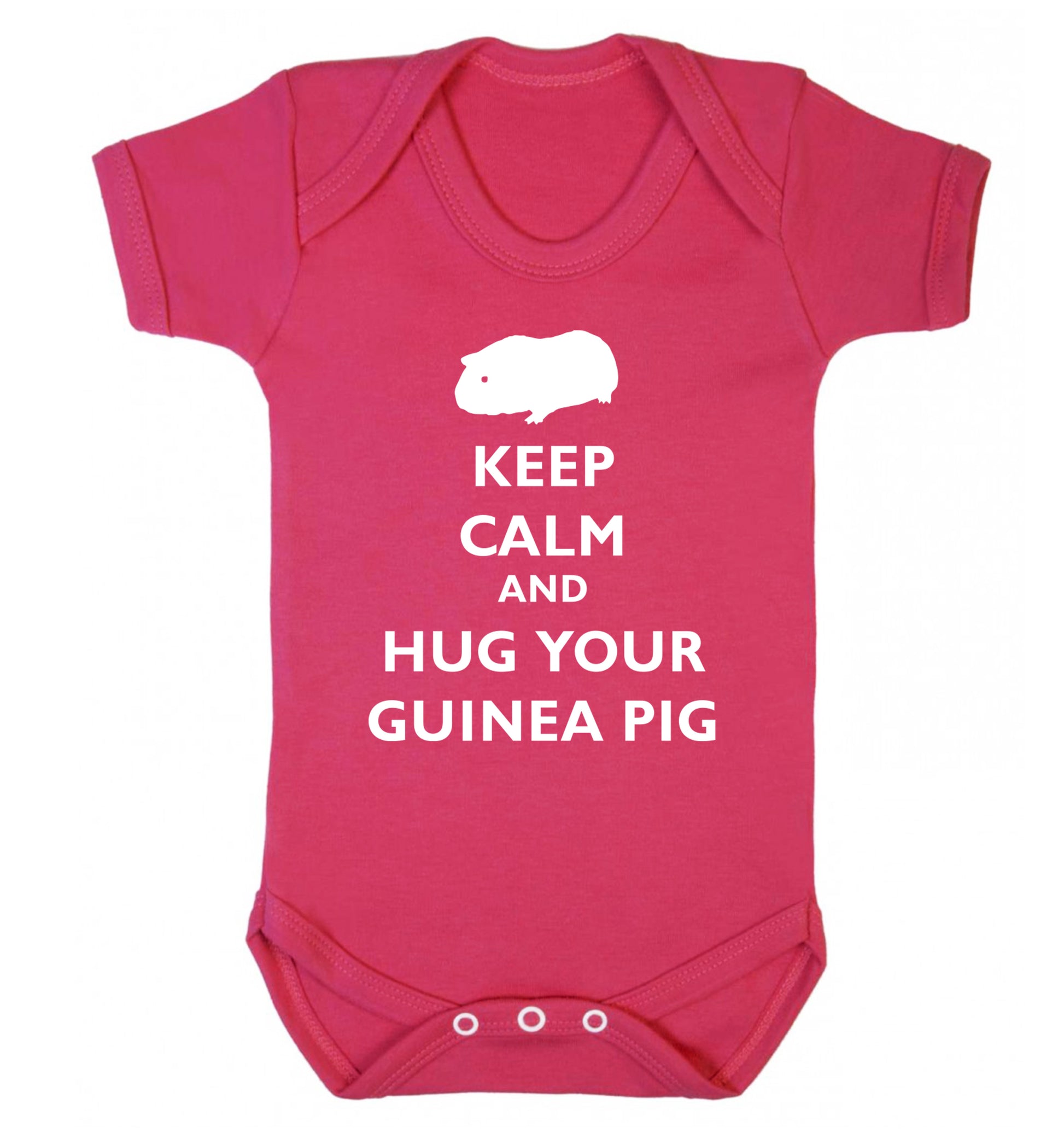 Keep calm and hug your guineapig Baby Vest dark pink 18-24 months