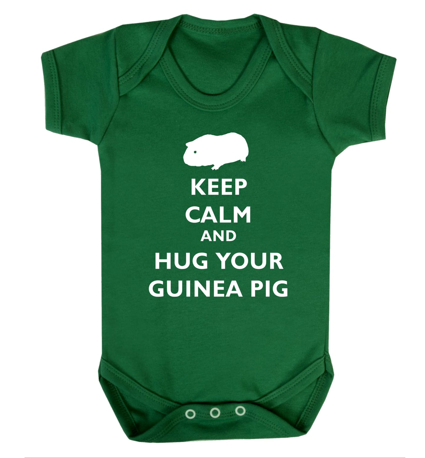 Keep calm and hug your guineapig Baby Vest green 18-24 months