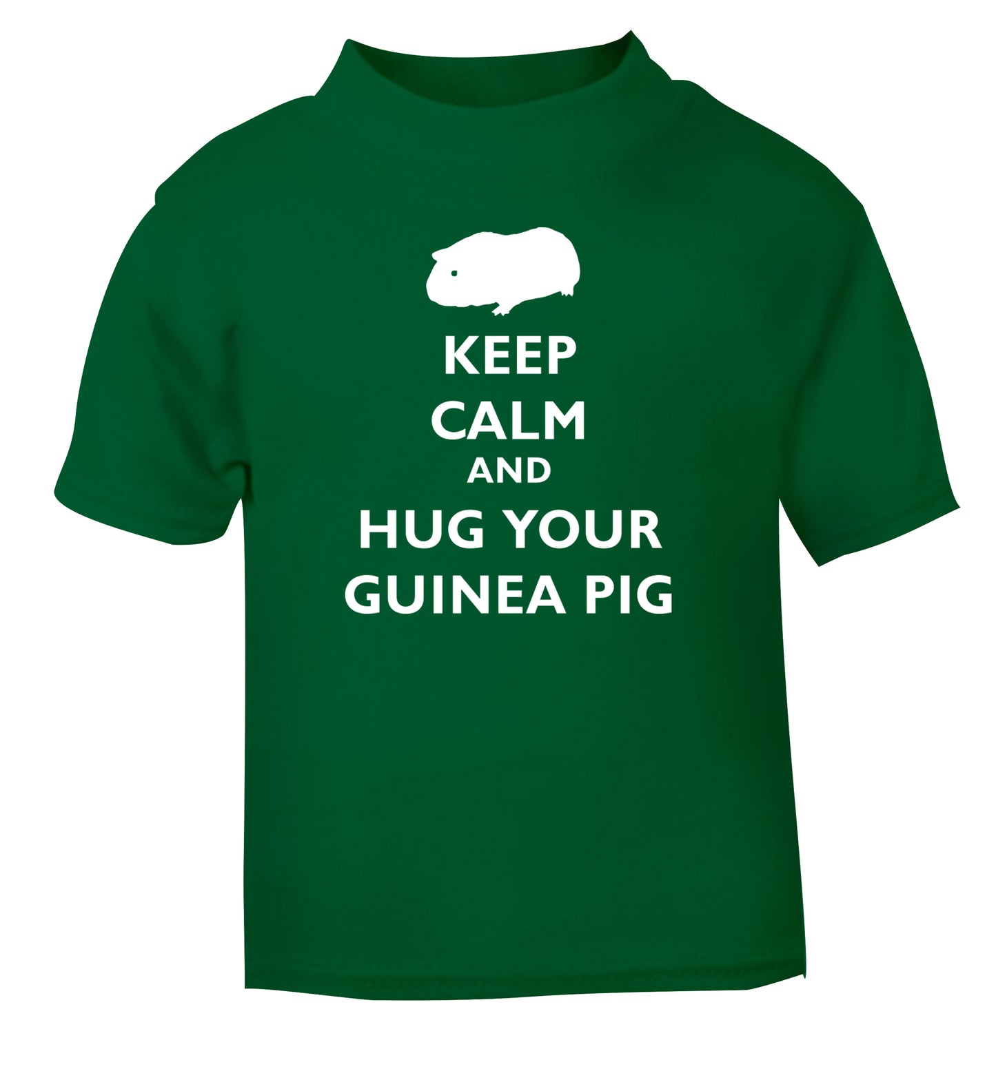 Keep calm and hug your guineapig green Baby Toddler Tshirt 2 Years
