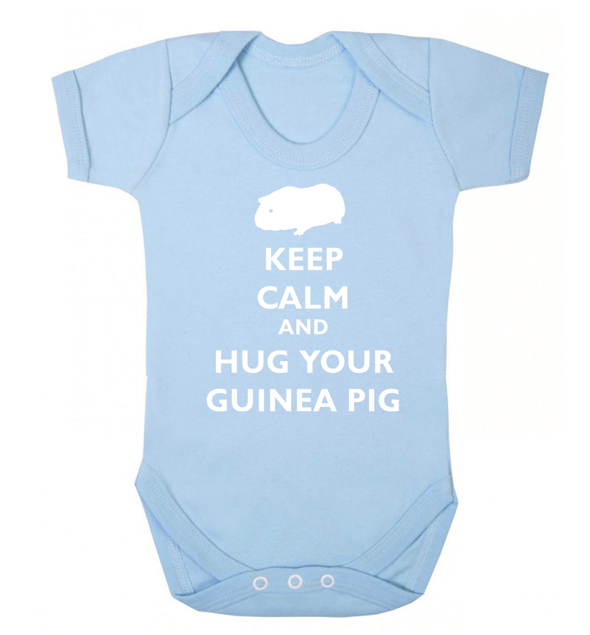Keep calm and hug your guineapig Baby Vest pale blue 18-24 months