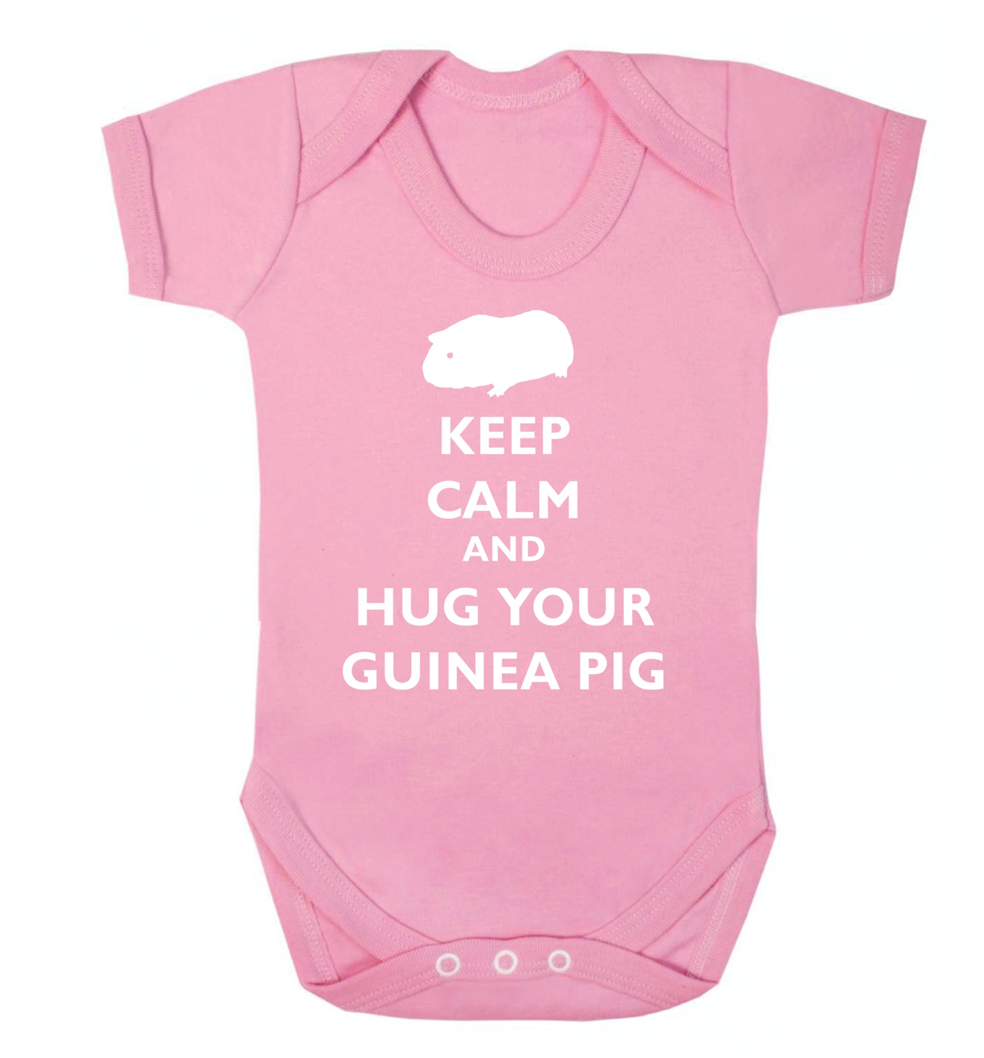 Keep calm and hug your guineapig Baby Vest pale pink 18-24 months