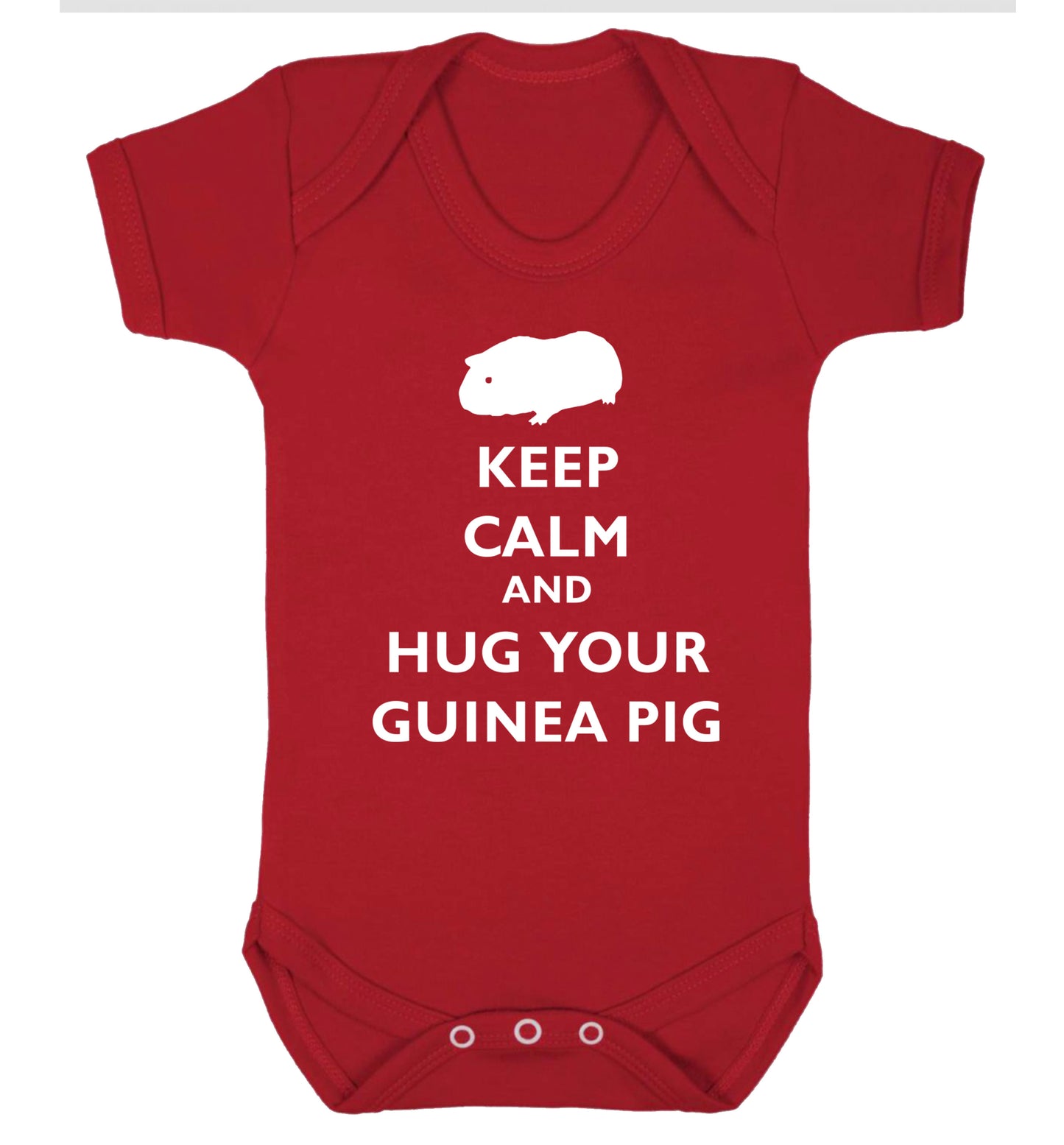 Keep calm and hug your guineapig Baby Vest red 18-24 months